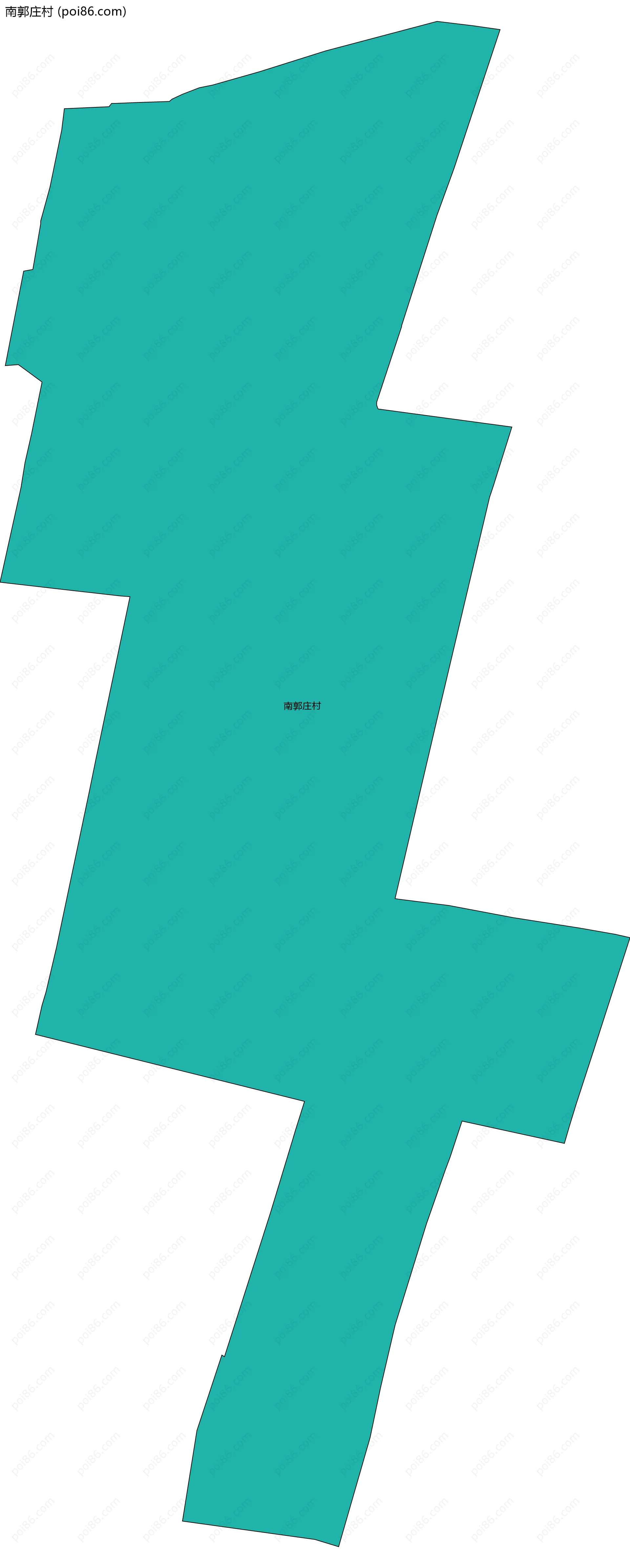 南郭庄村边界地图