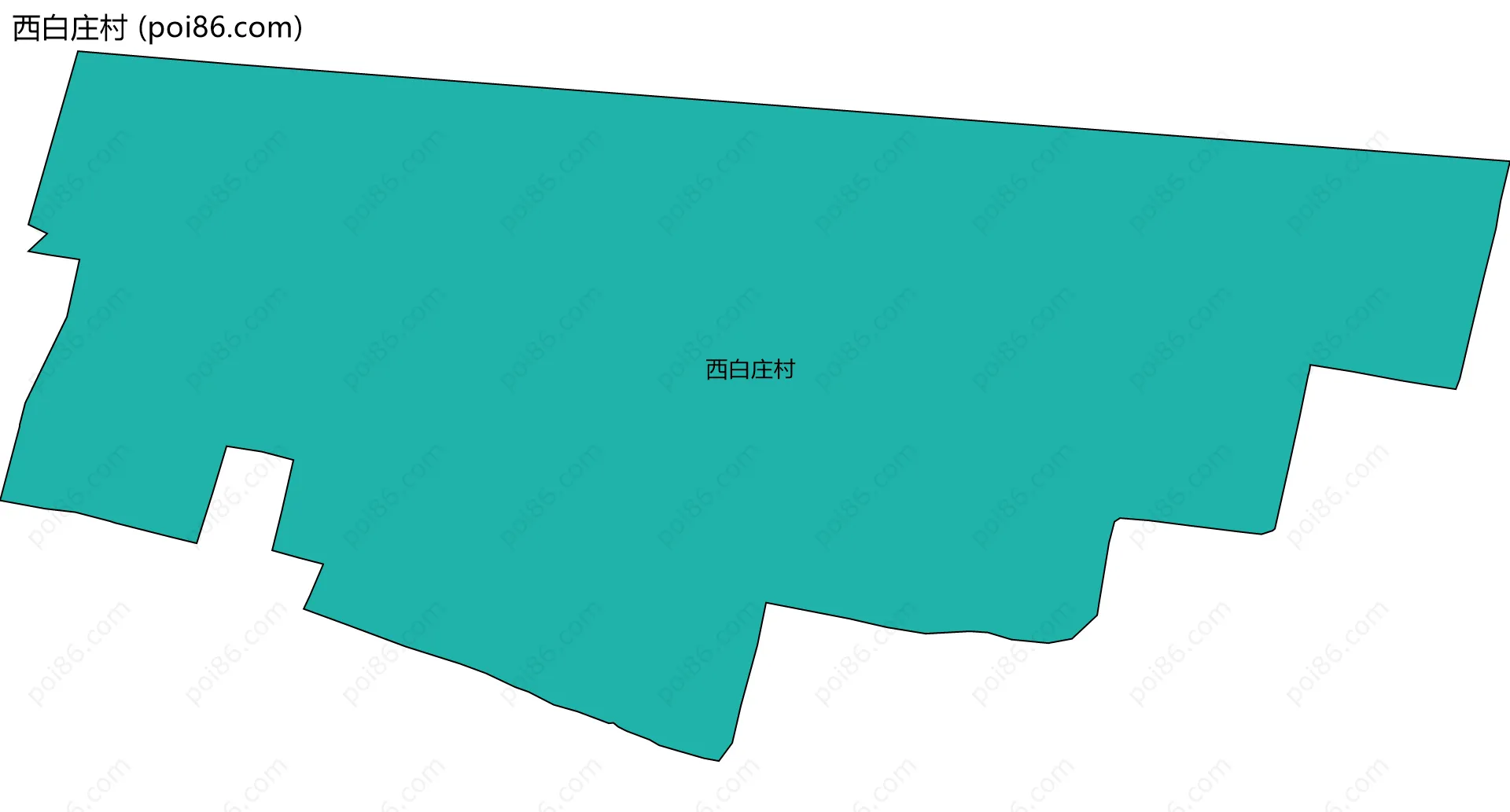 西白庄村边界地图