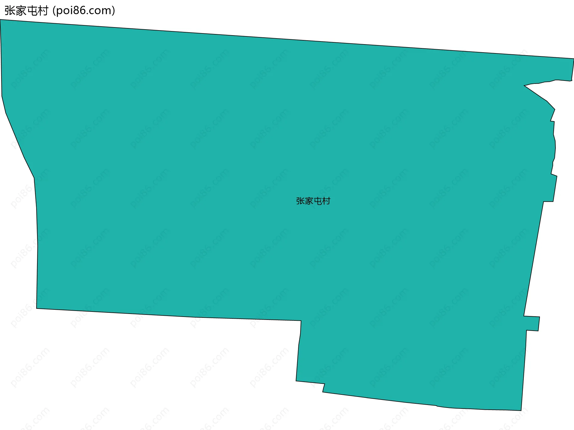 张家屯村边界地图