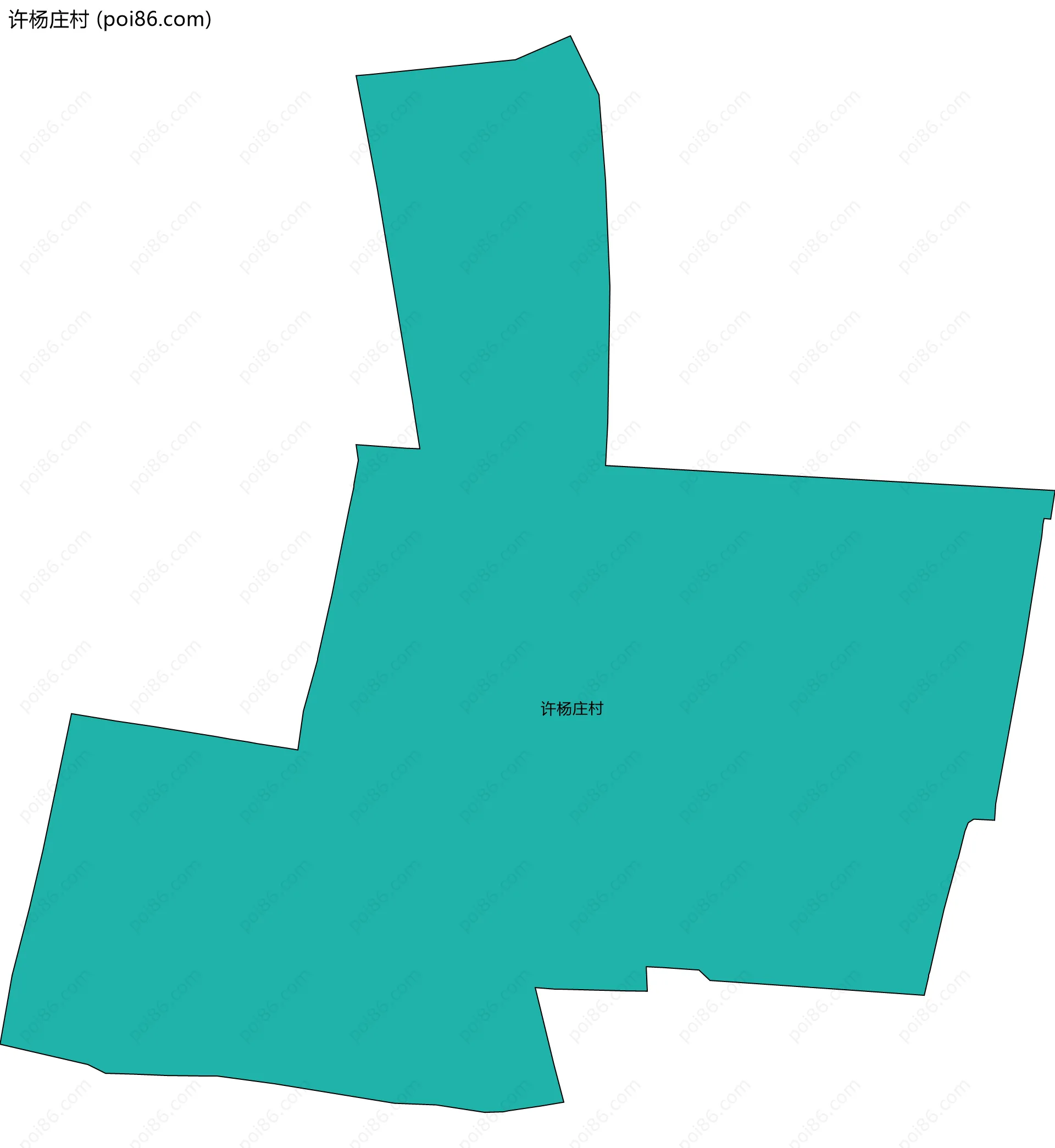 许杨庄村边界地图