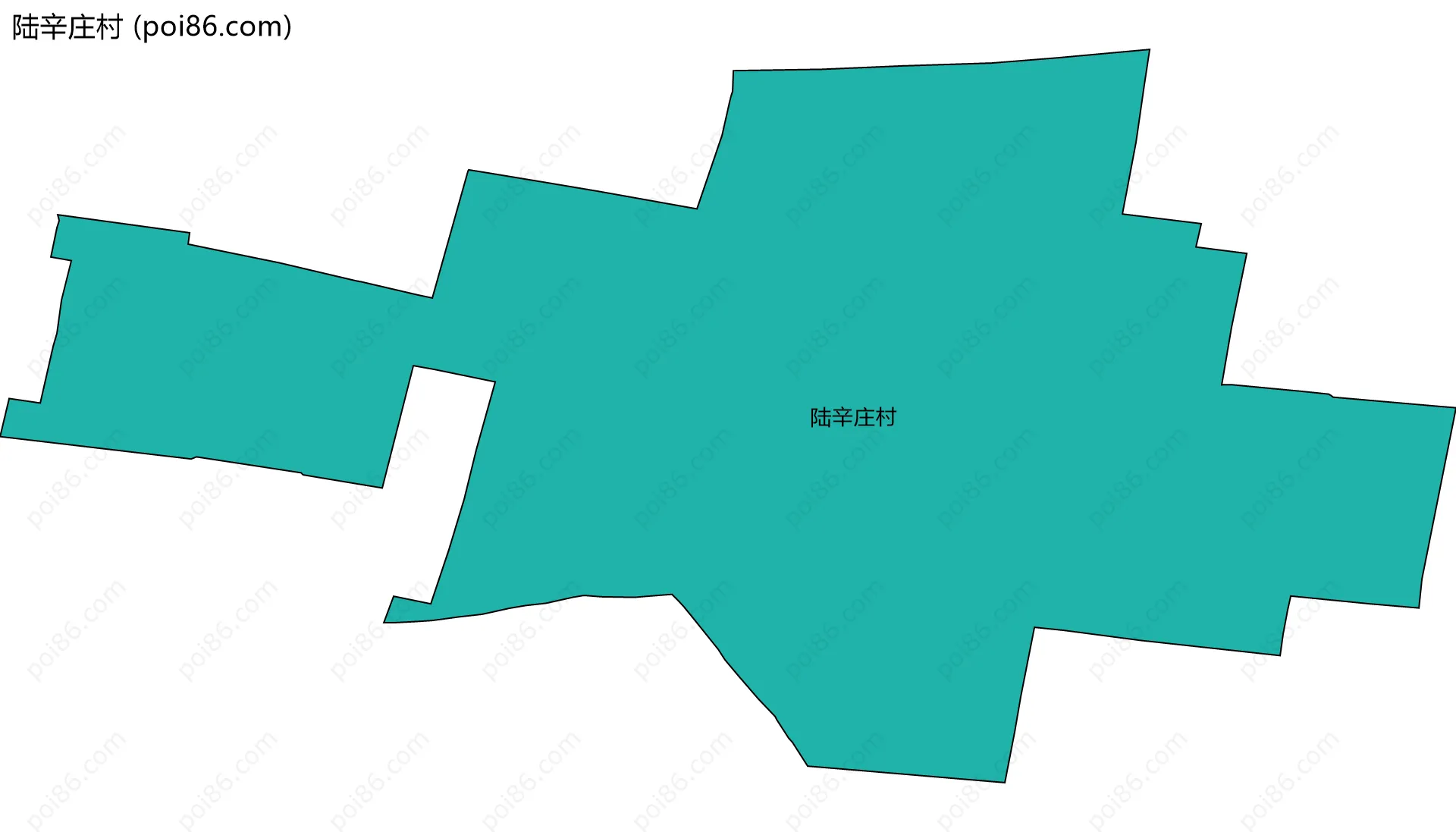 陆辛庄村边界地图