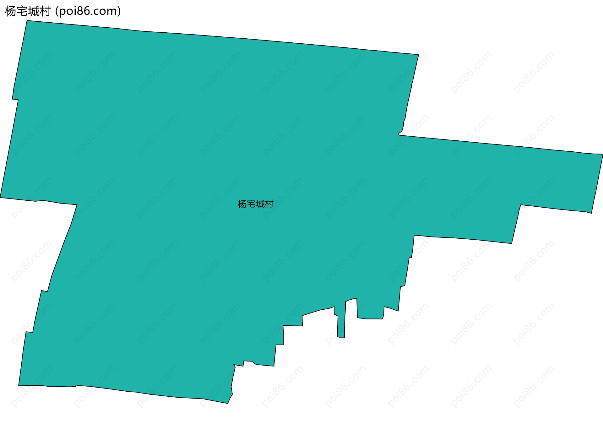 杨宅城村边界地图
