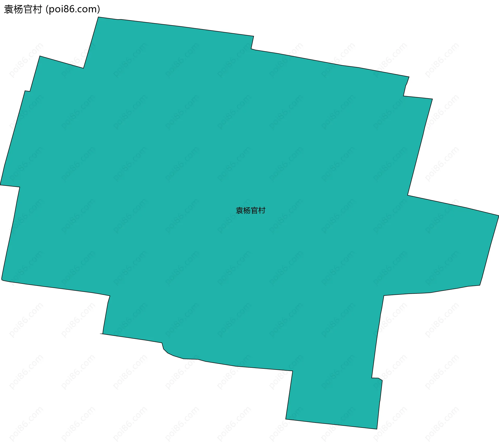 袁杨官村边界地图