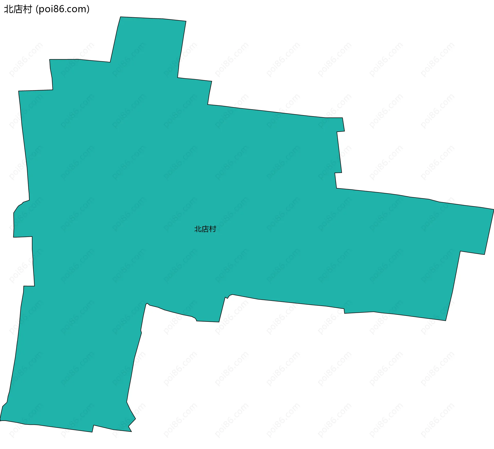 北店村边界地图