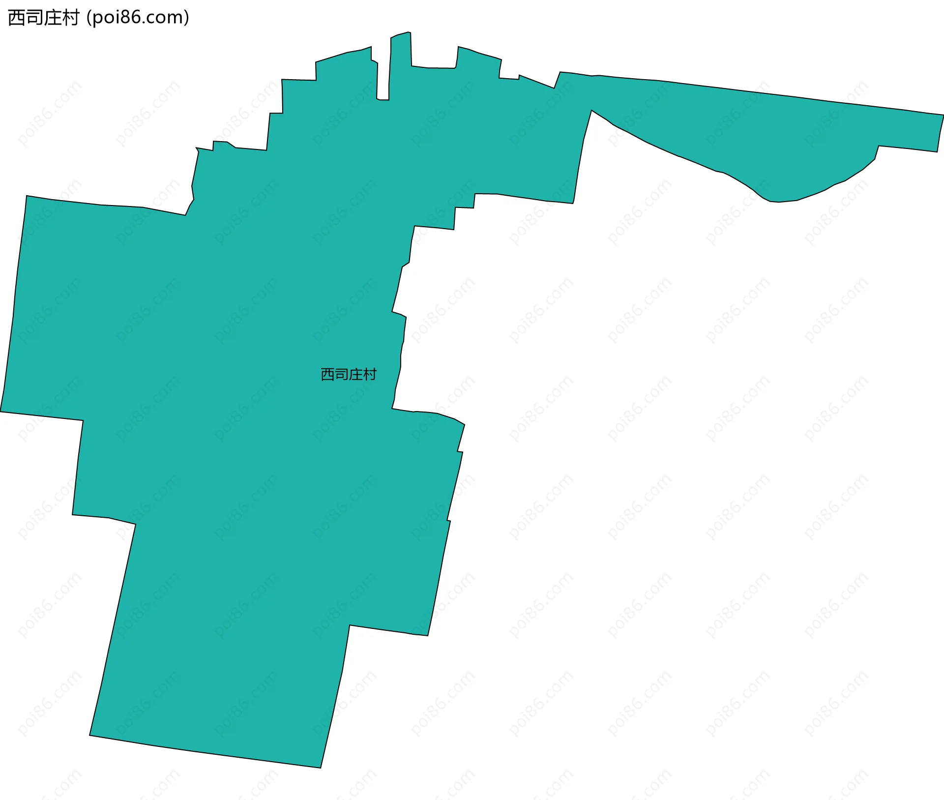 西司庄村边界地图