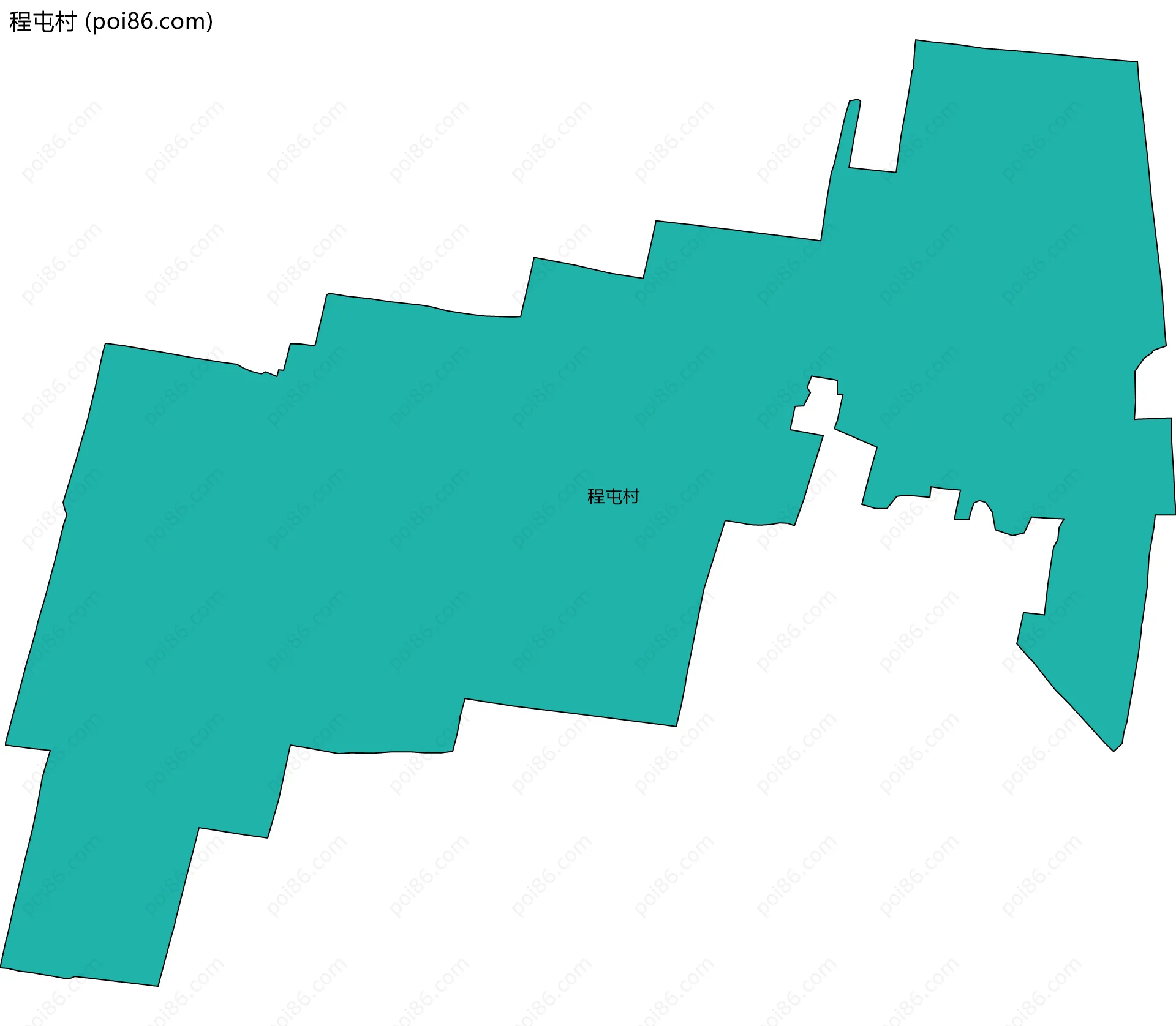 程屯村边界地图