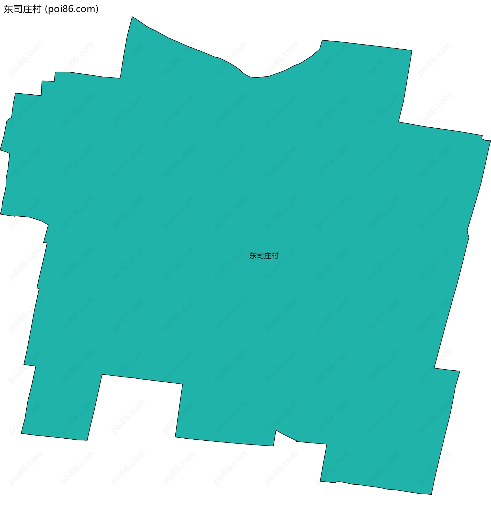 东司庄村边界地图