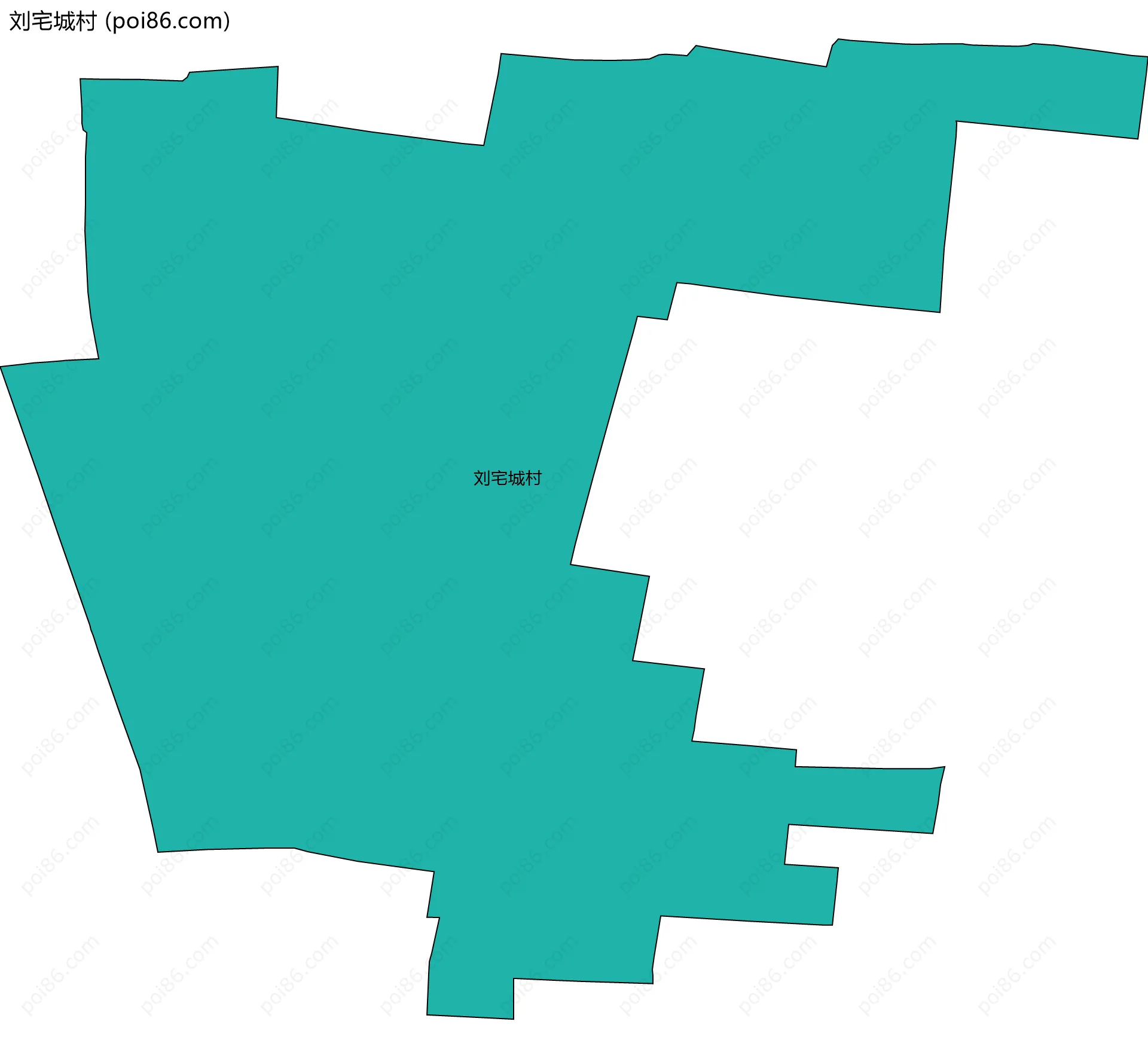 刘宅城村边界地图