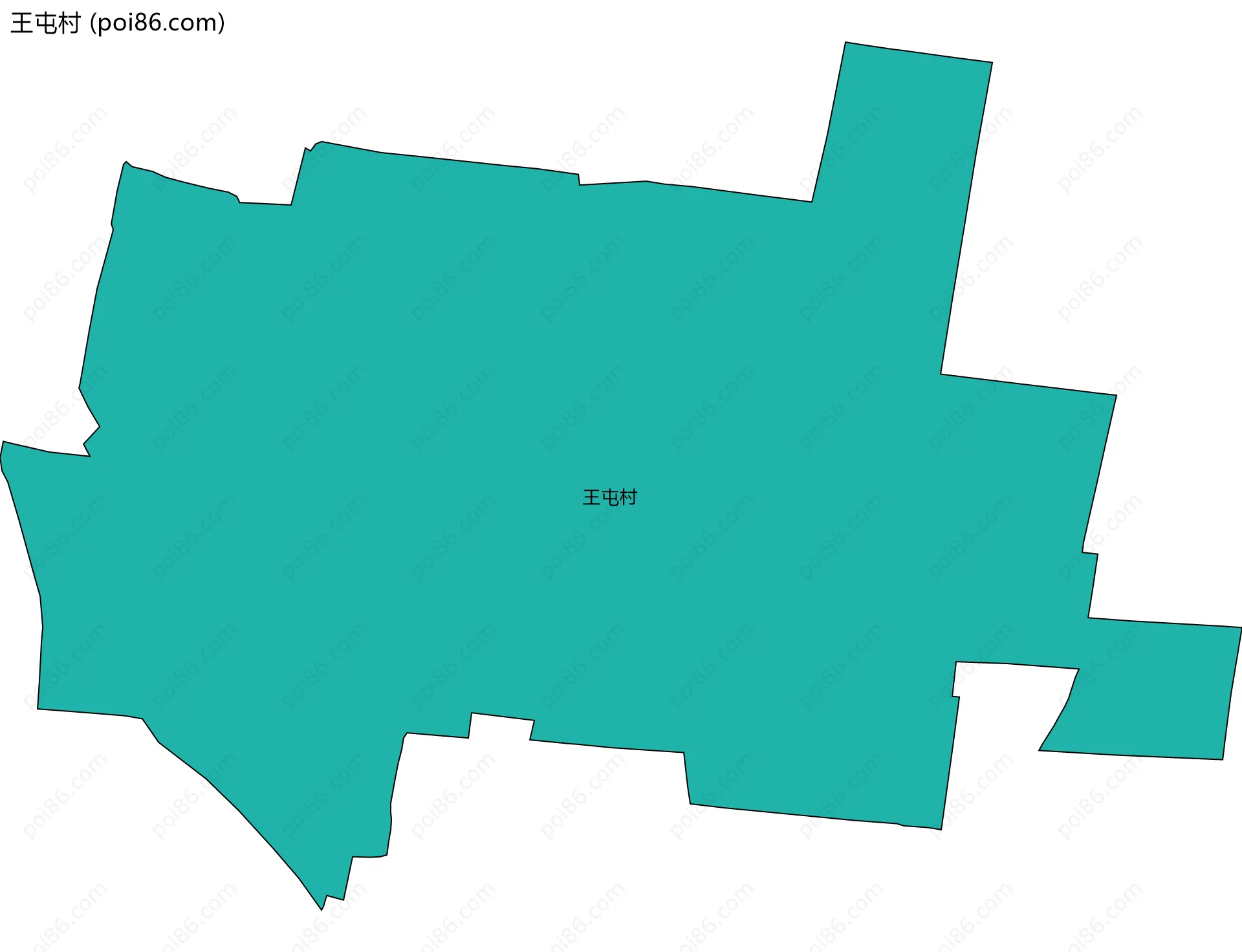 王屯村边界地图