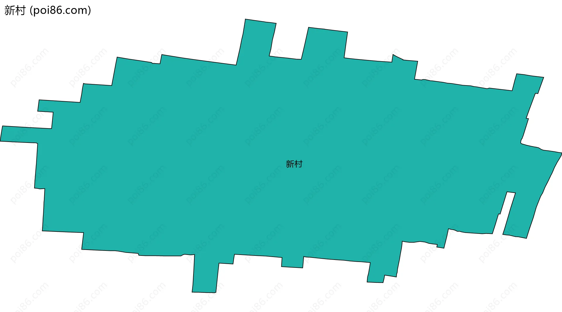 新村边界地图