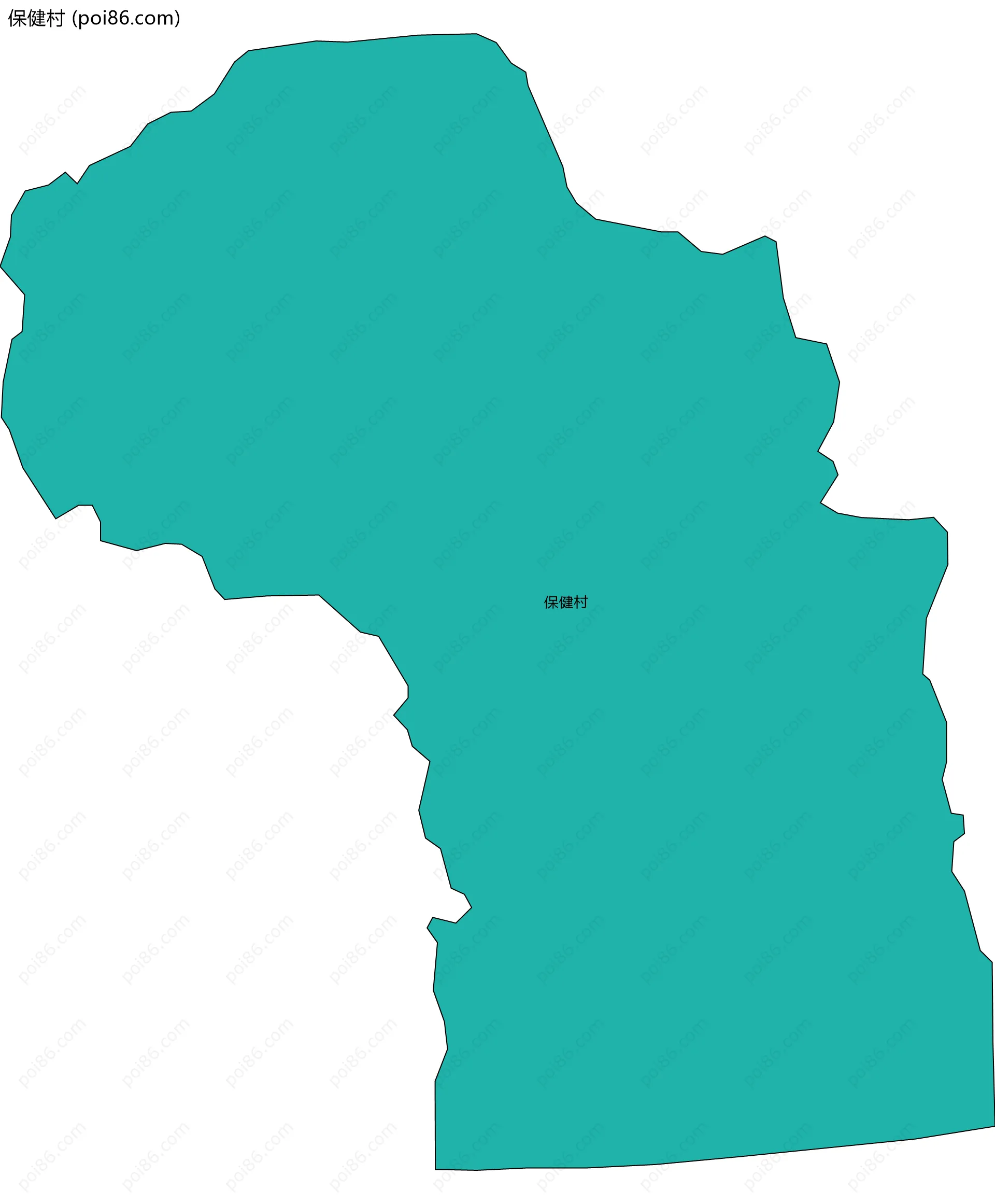 保健村边界地图
