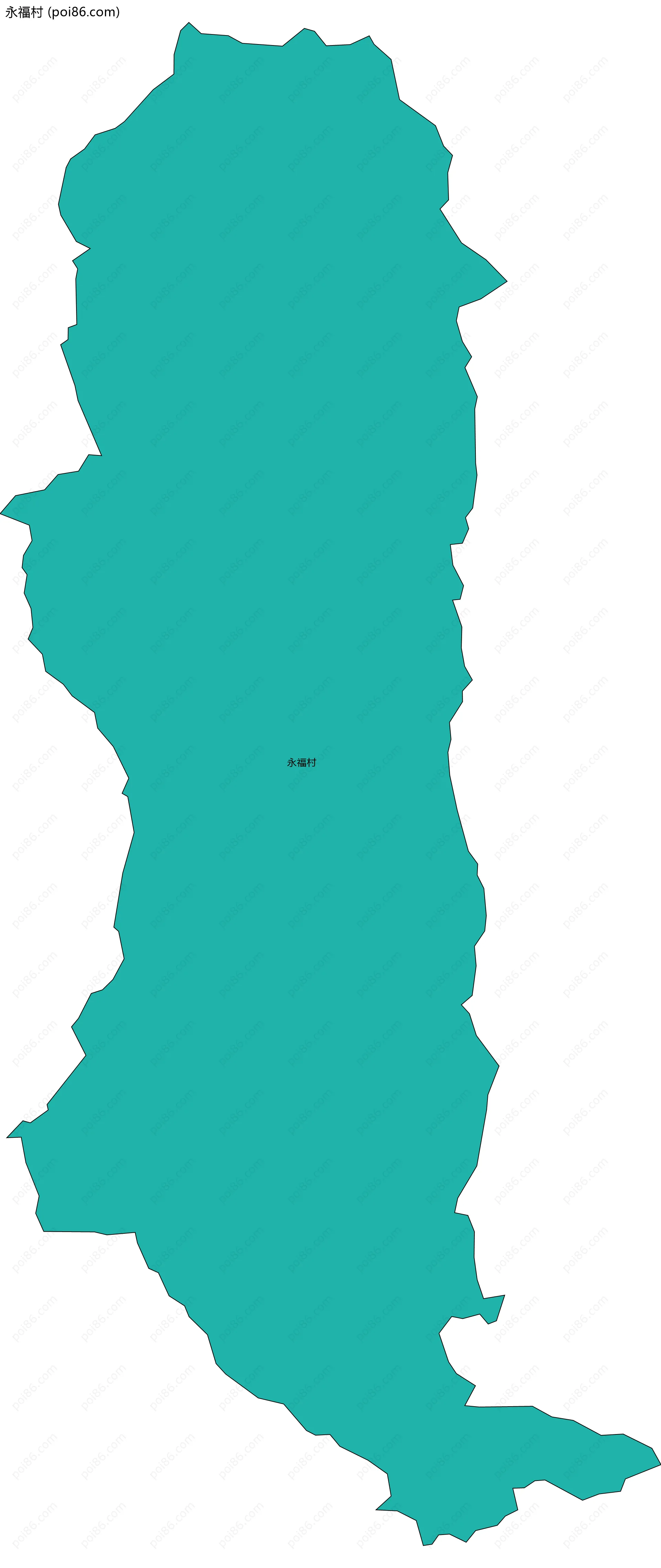 永福村边界地图