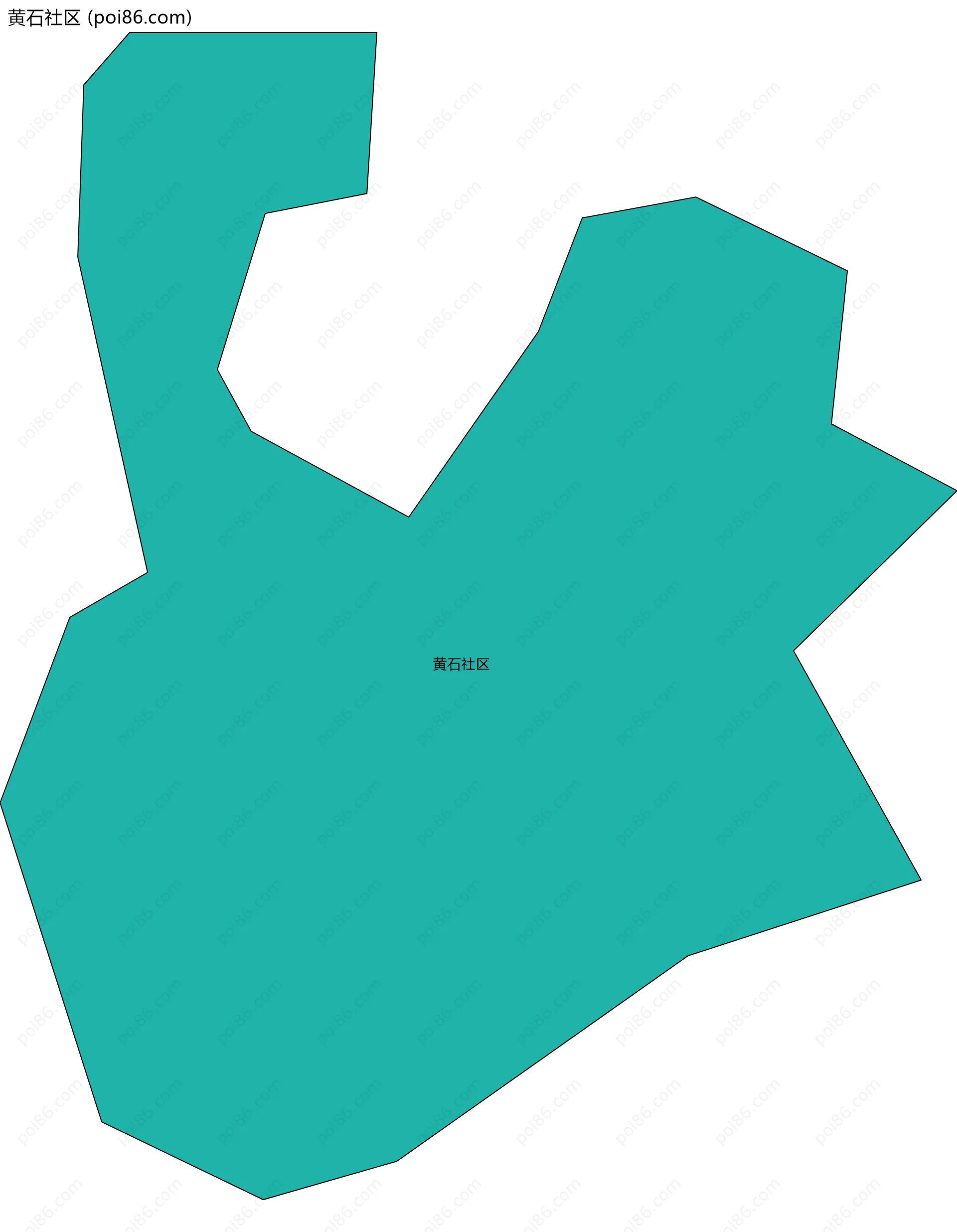 黄石社区边界地图