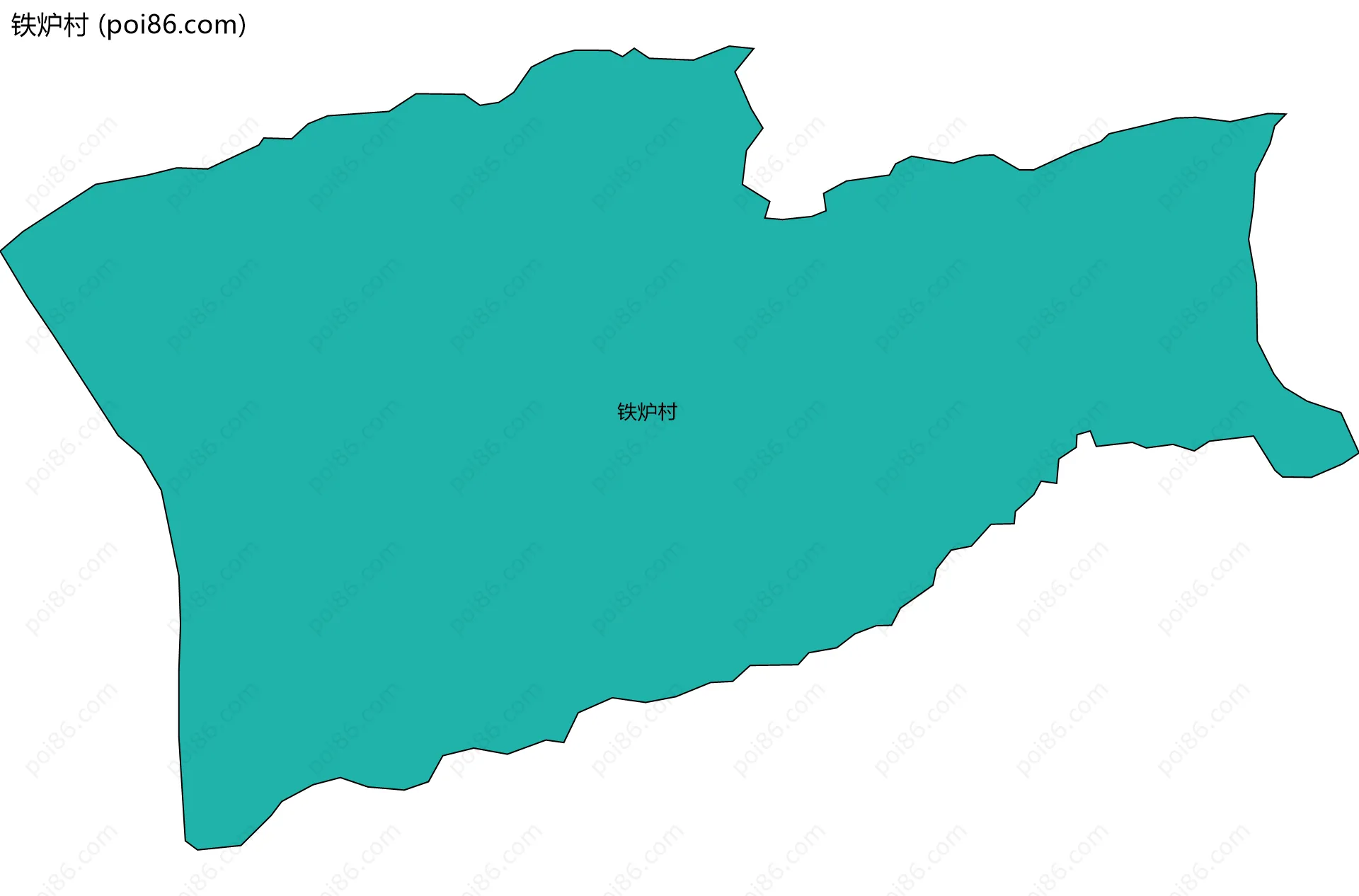 铁炉村边界地图