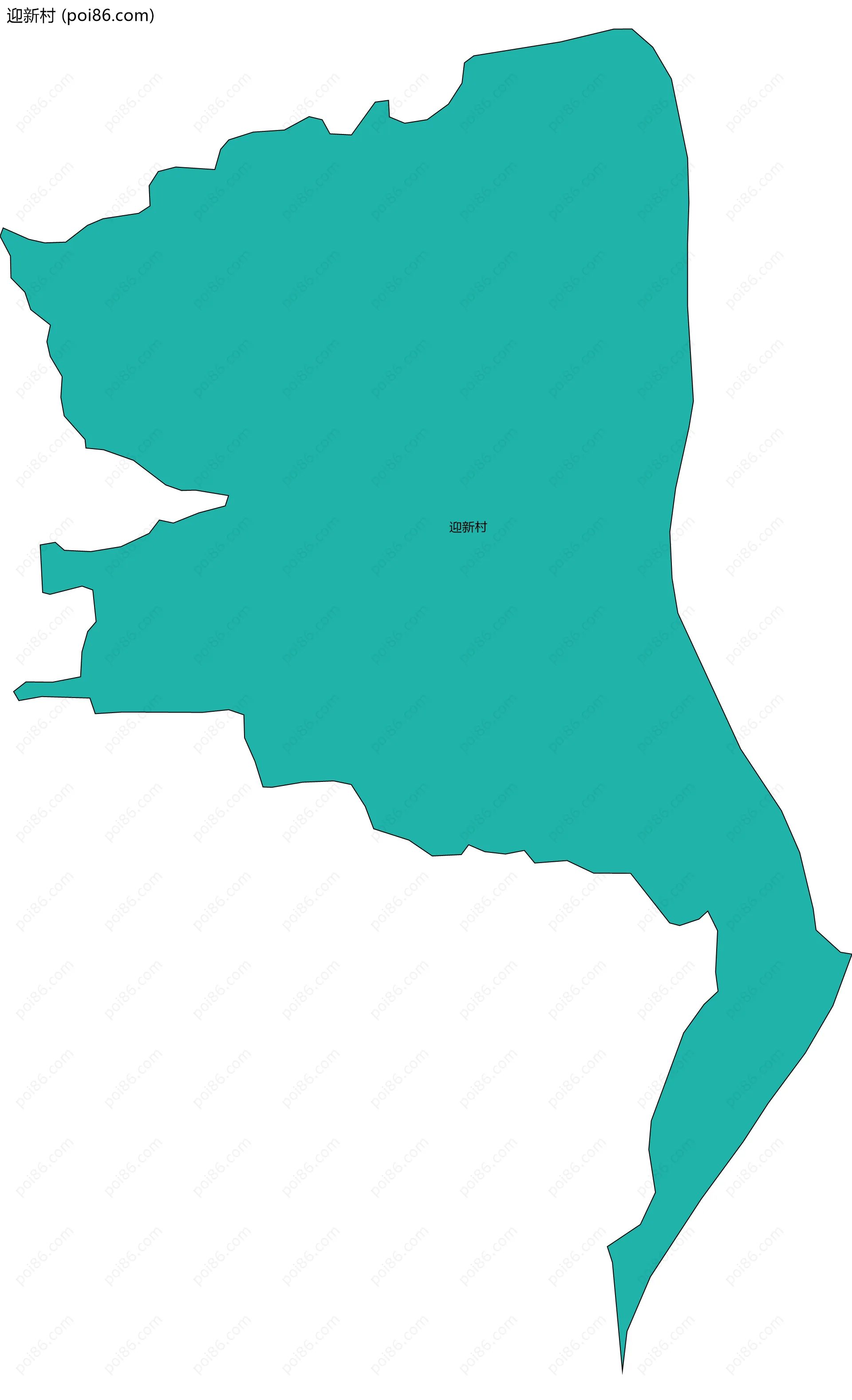 迎新村边界地图