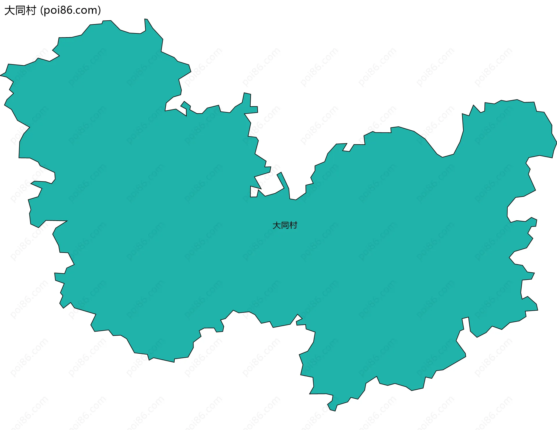 大同村边界地图
