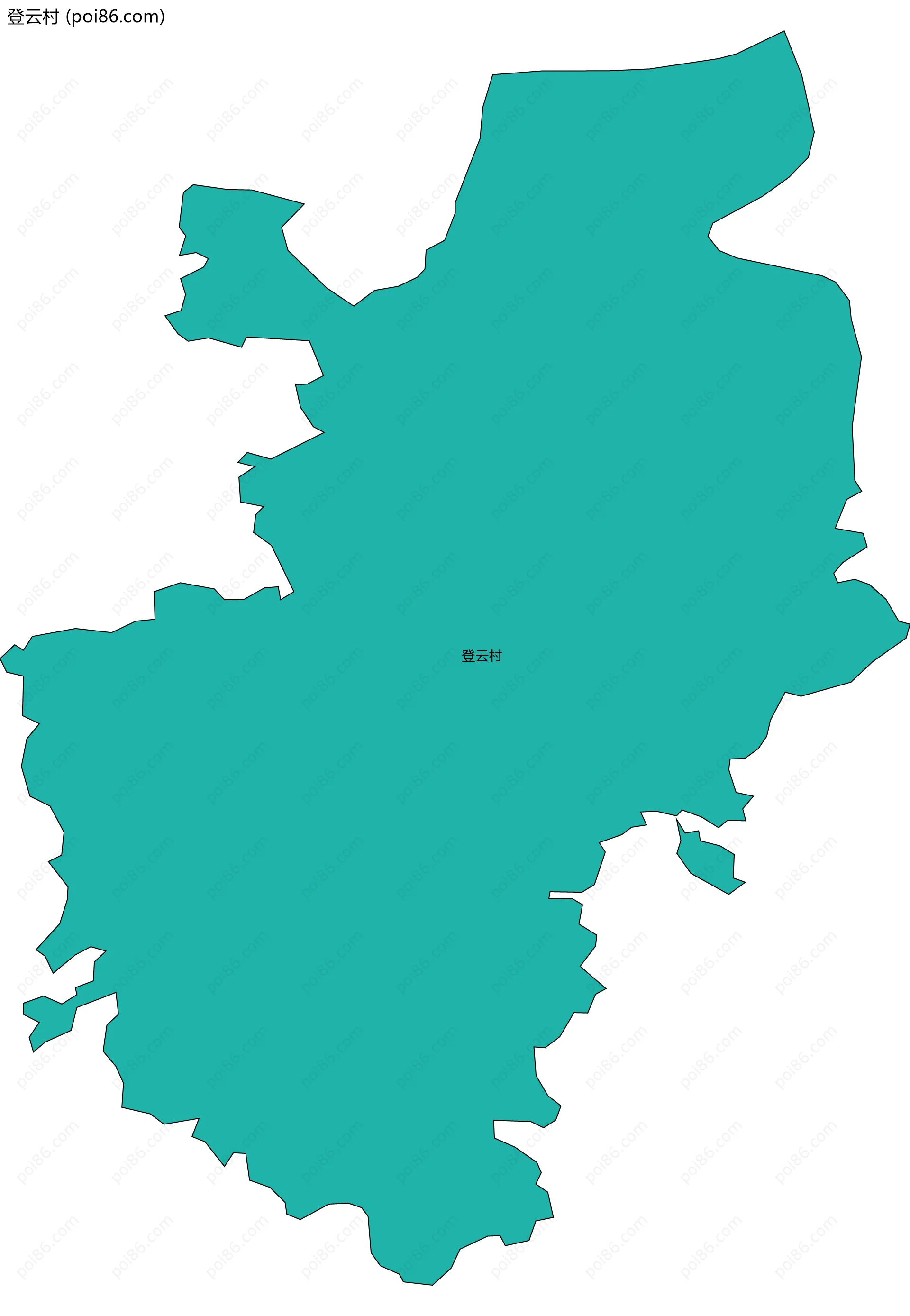 登云村边界地图