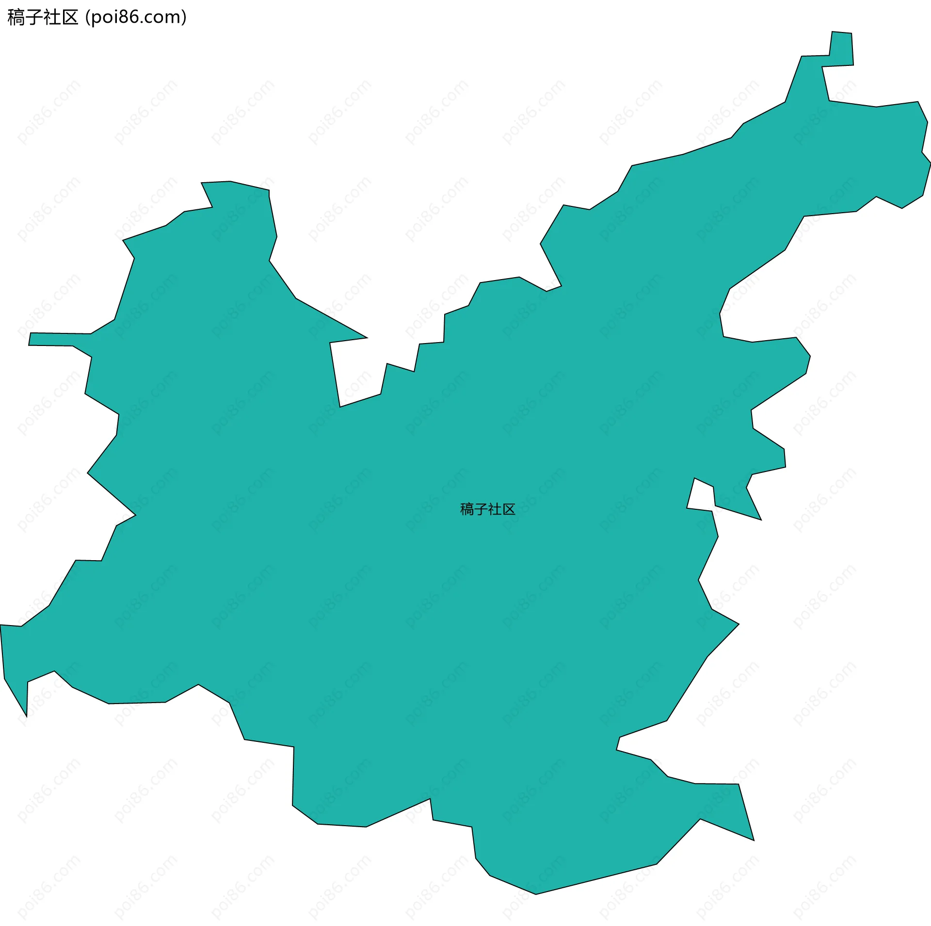 稿子社区边界地图