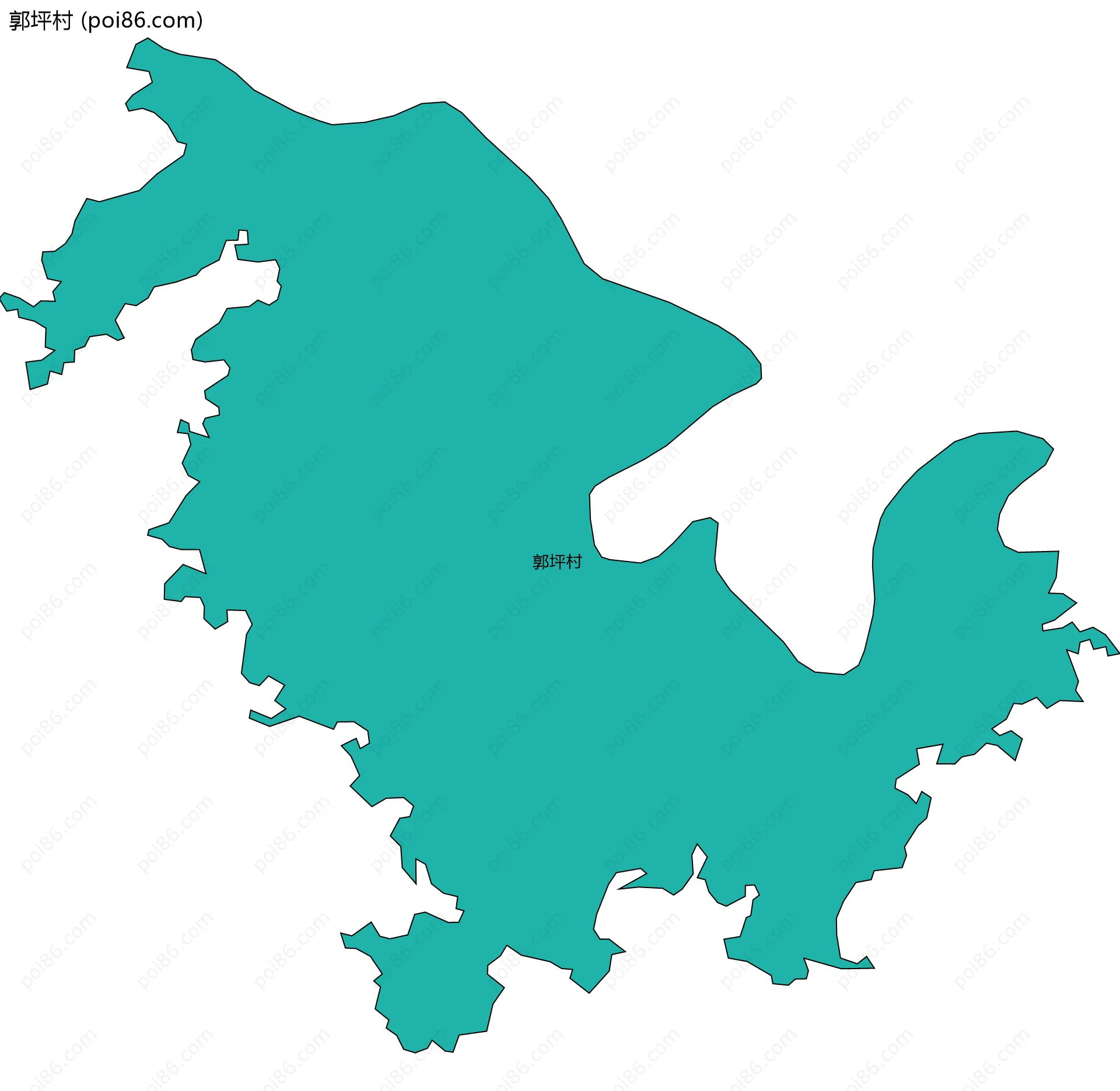 郭坪村边界地图