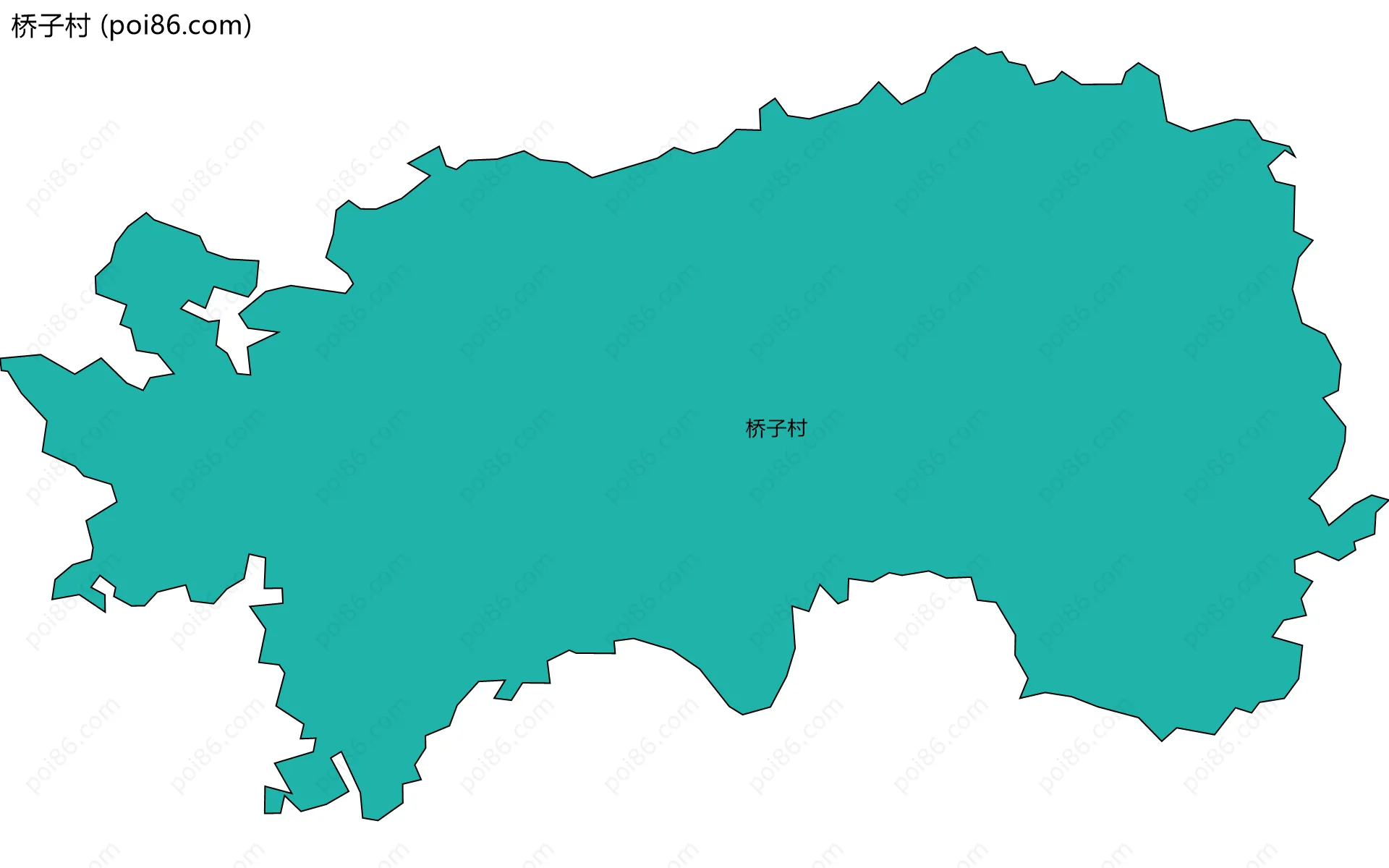 桥子村边界地图