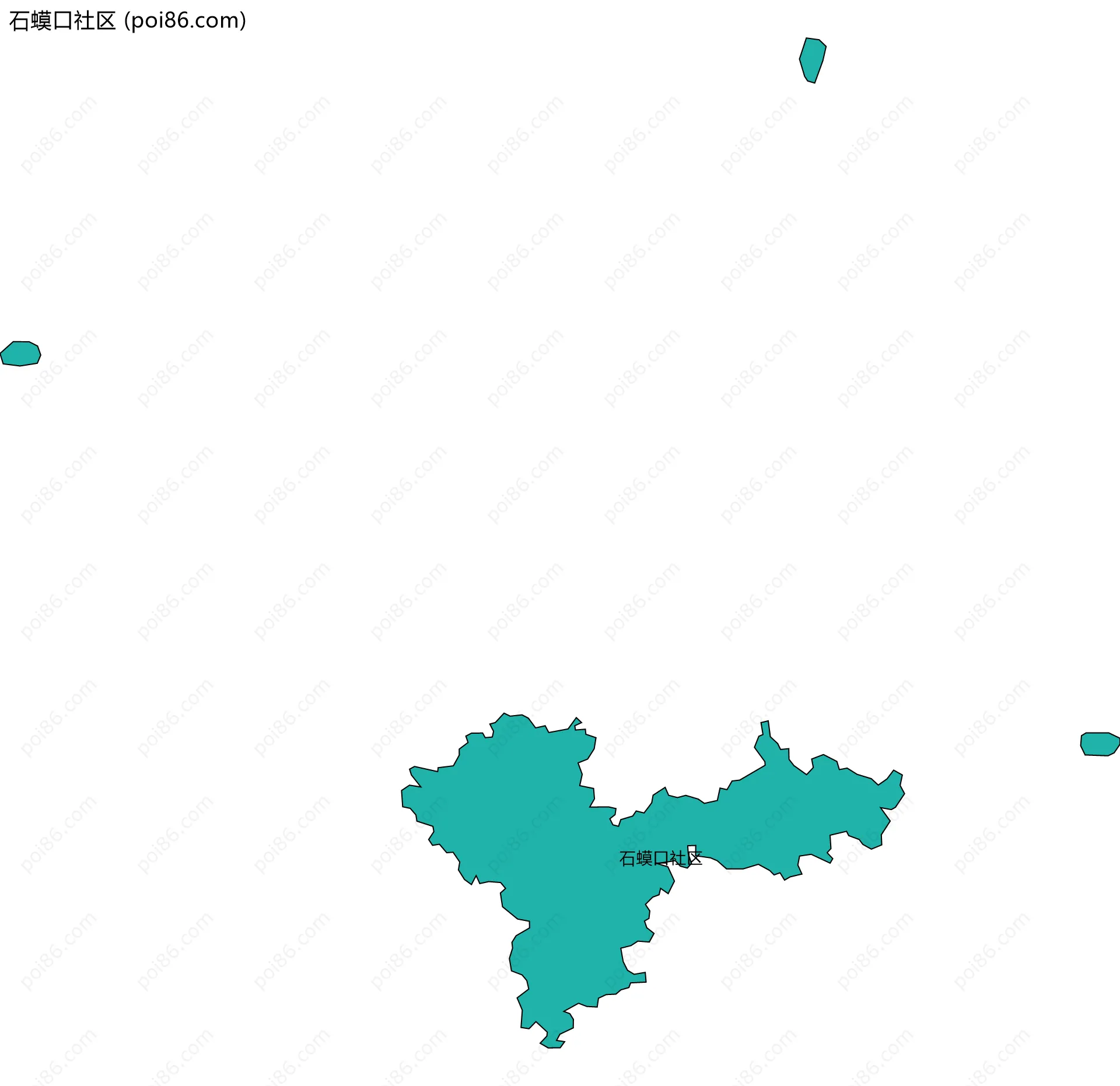 石蟆口社区边界地图