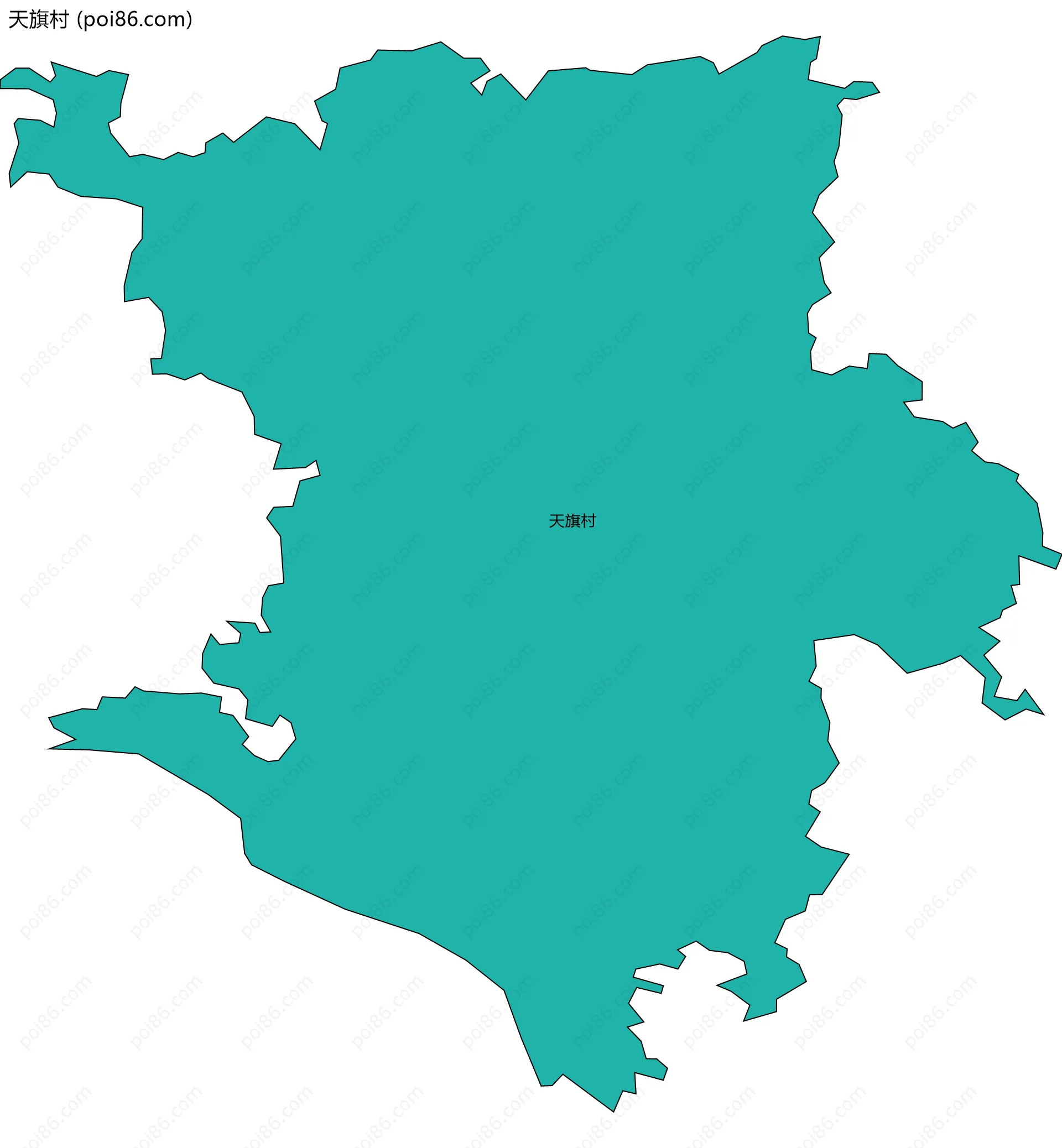 天旗村边界地图