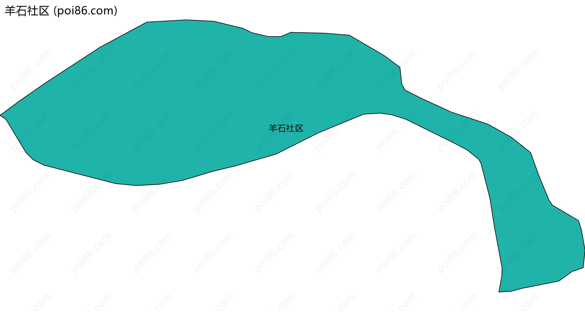羊石社区边界地图