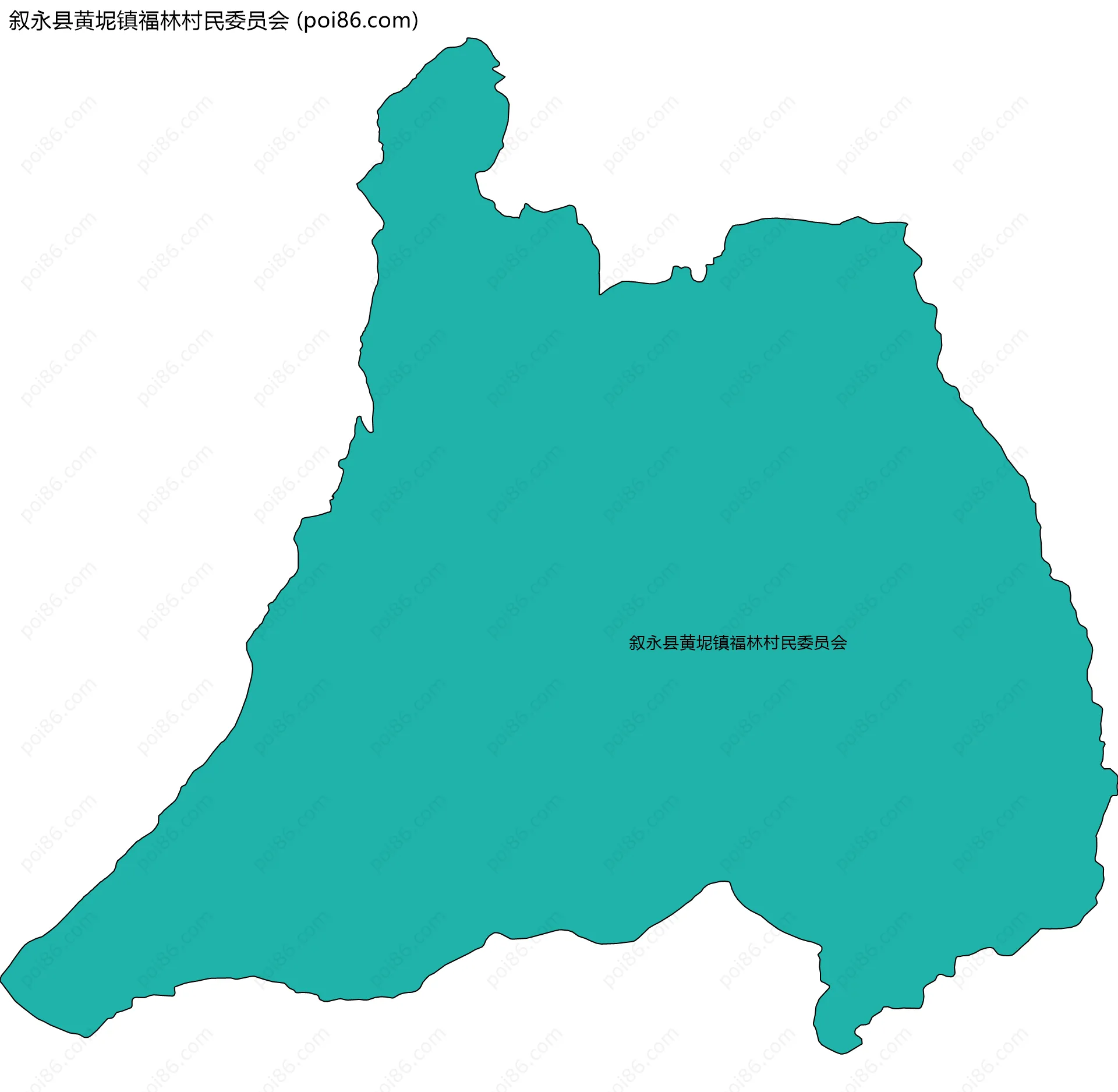 叙永县黄坭镇福林村民委员会边界地图