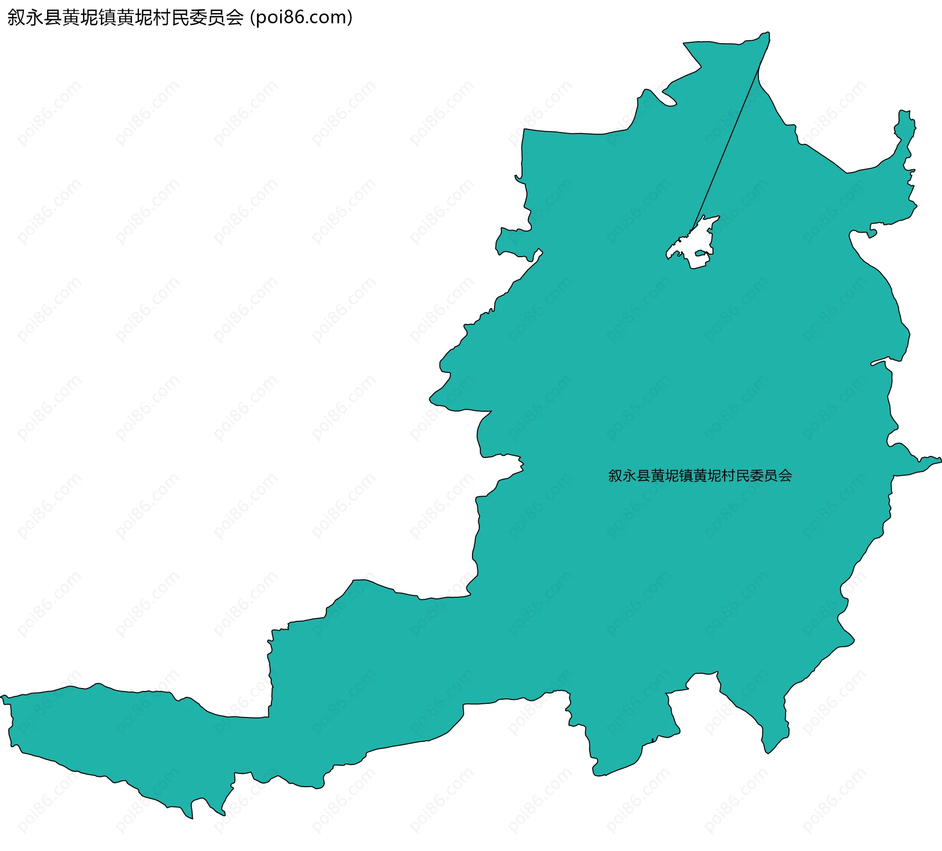 叙永县黄坭镇黄坭村民委员会边界地图