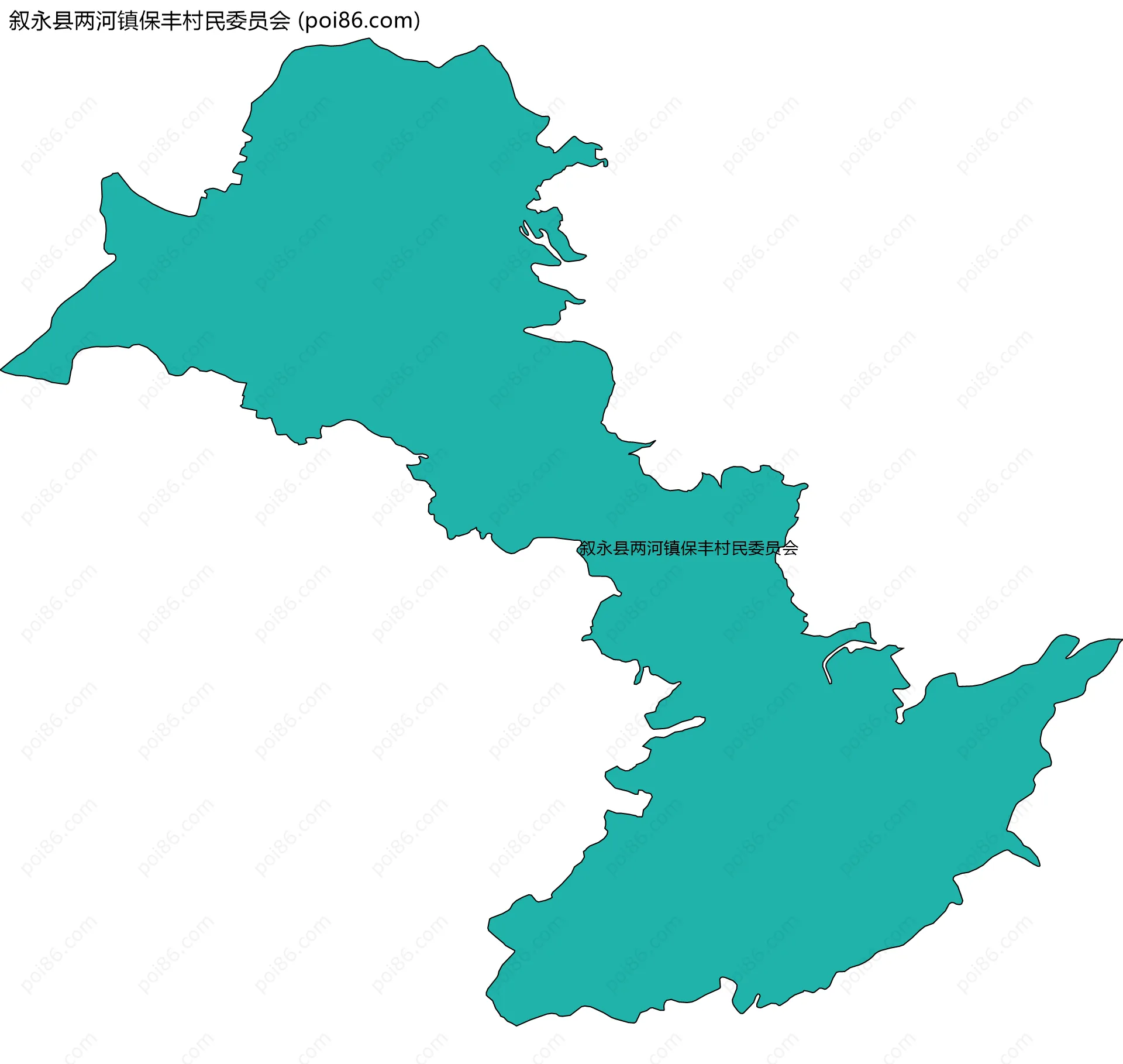 叙永县两河镇保丰村民委员会边界地图