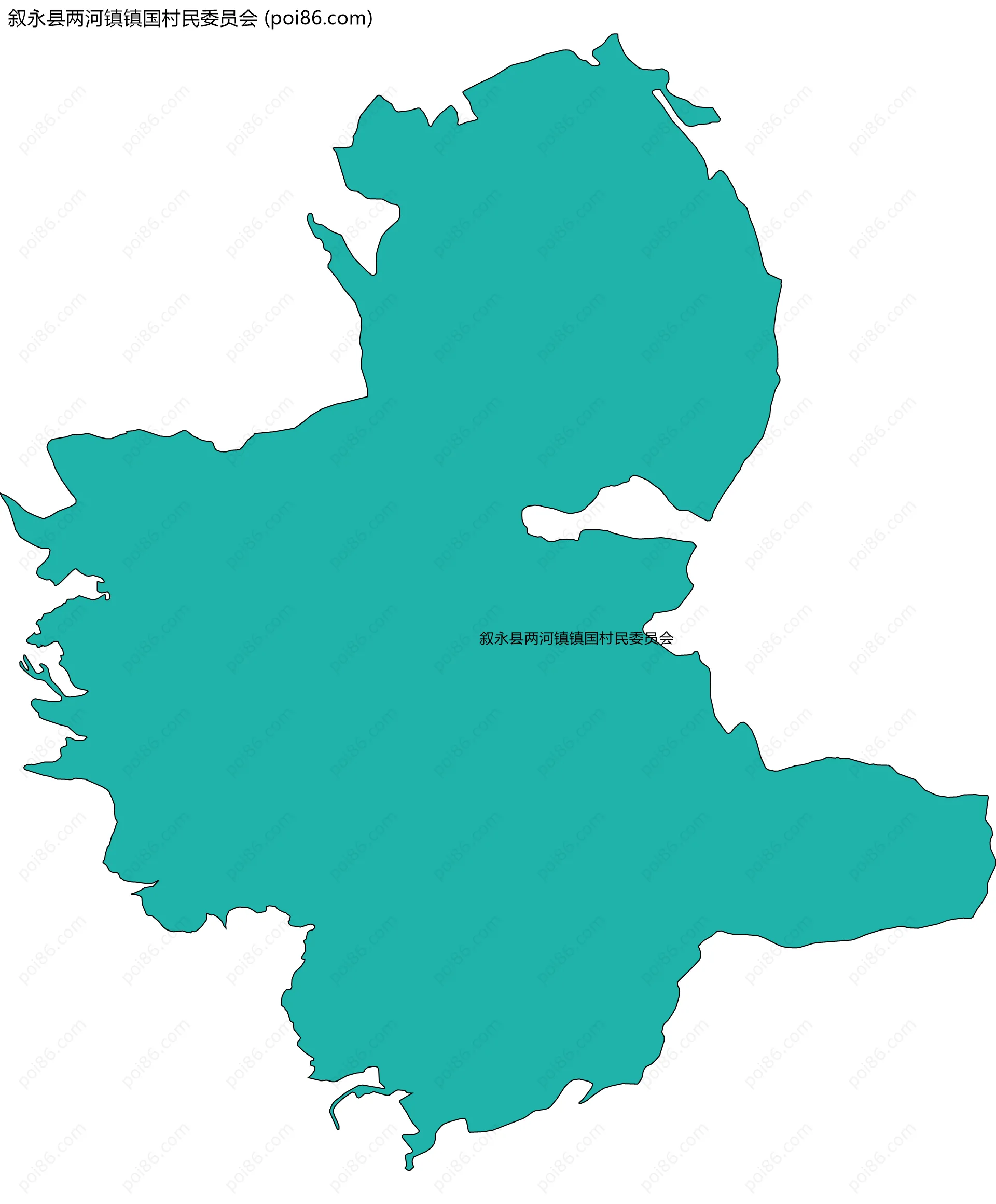 叙永县两河镇镇国村民委员会边界地图