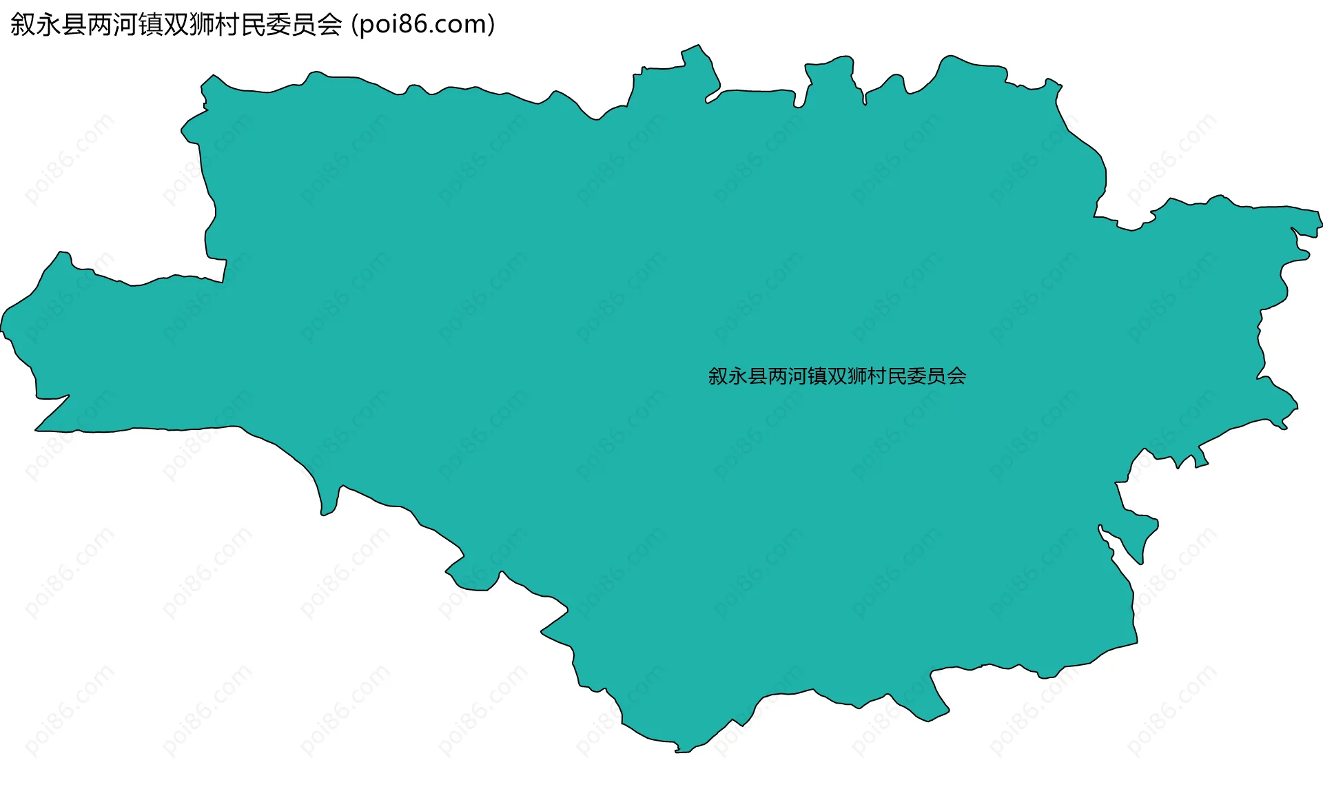 叙永县两河镇双狮村民委员会边界地图