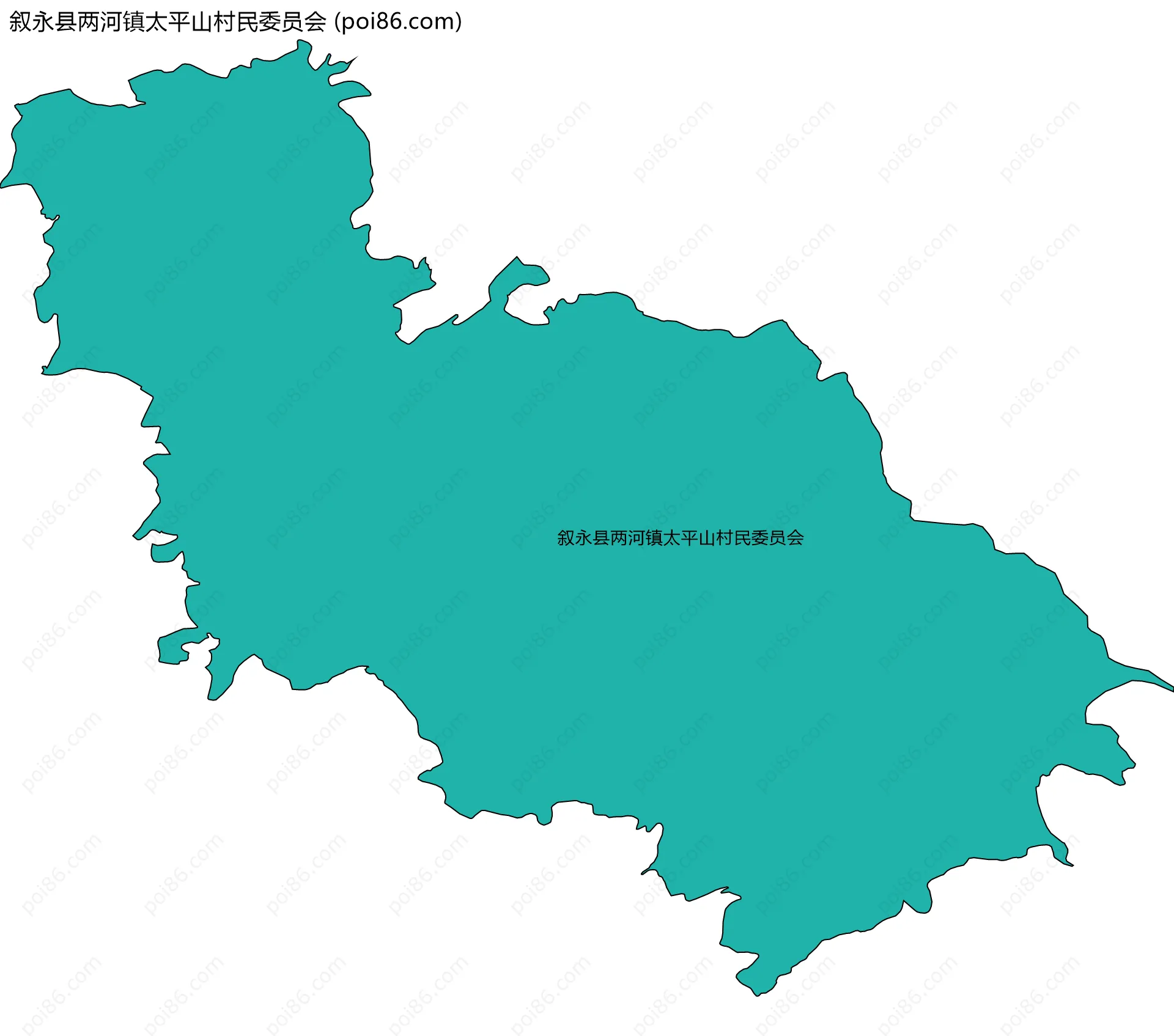 叙永县两河镇太平山村民委员会边界地图