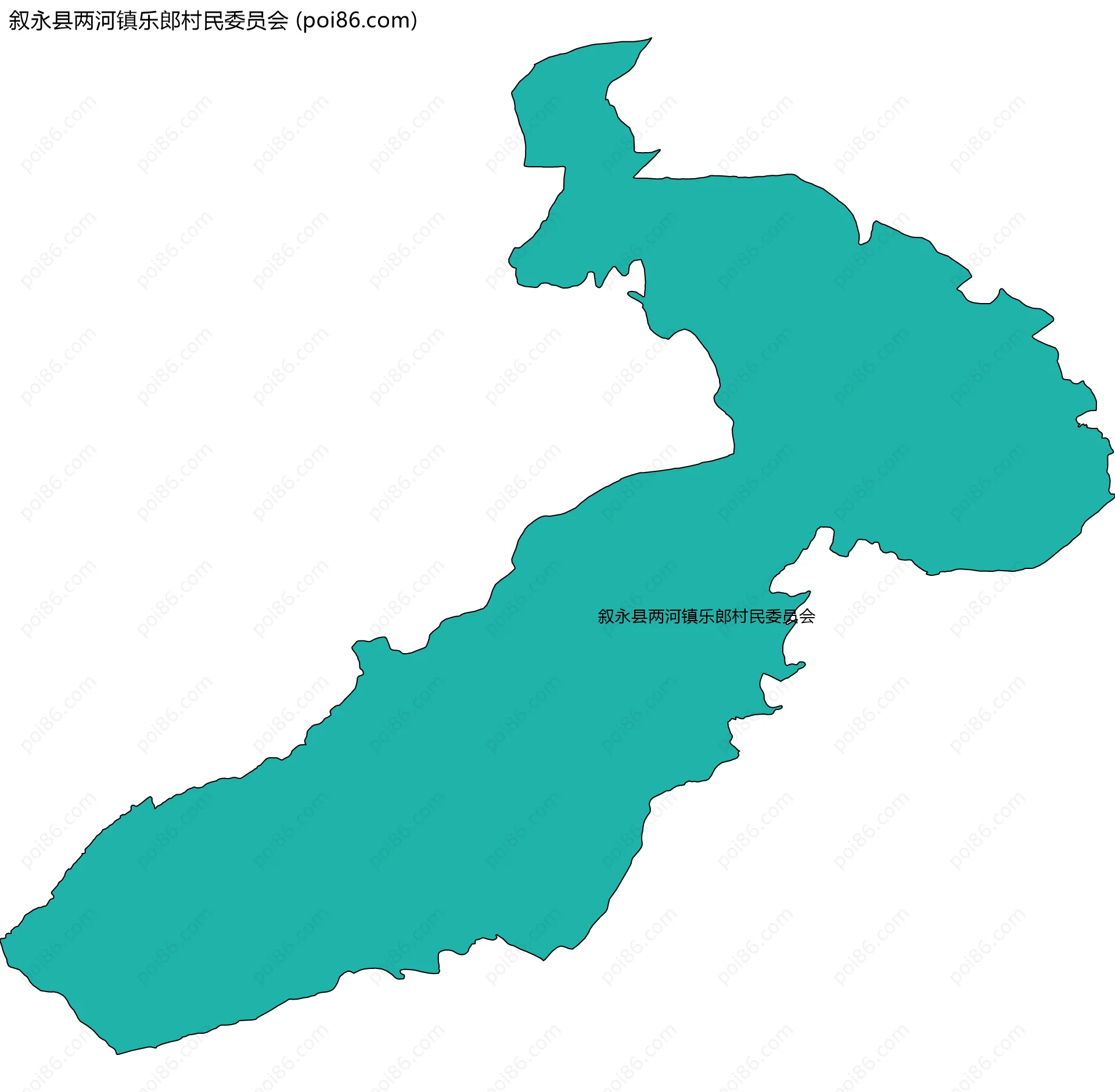 叙永县两河镇乐郎村民委员会边界地图