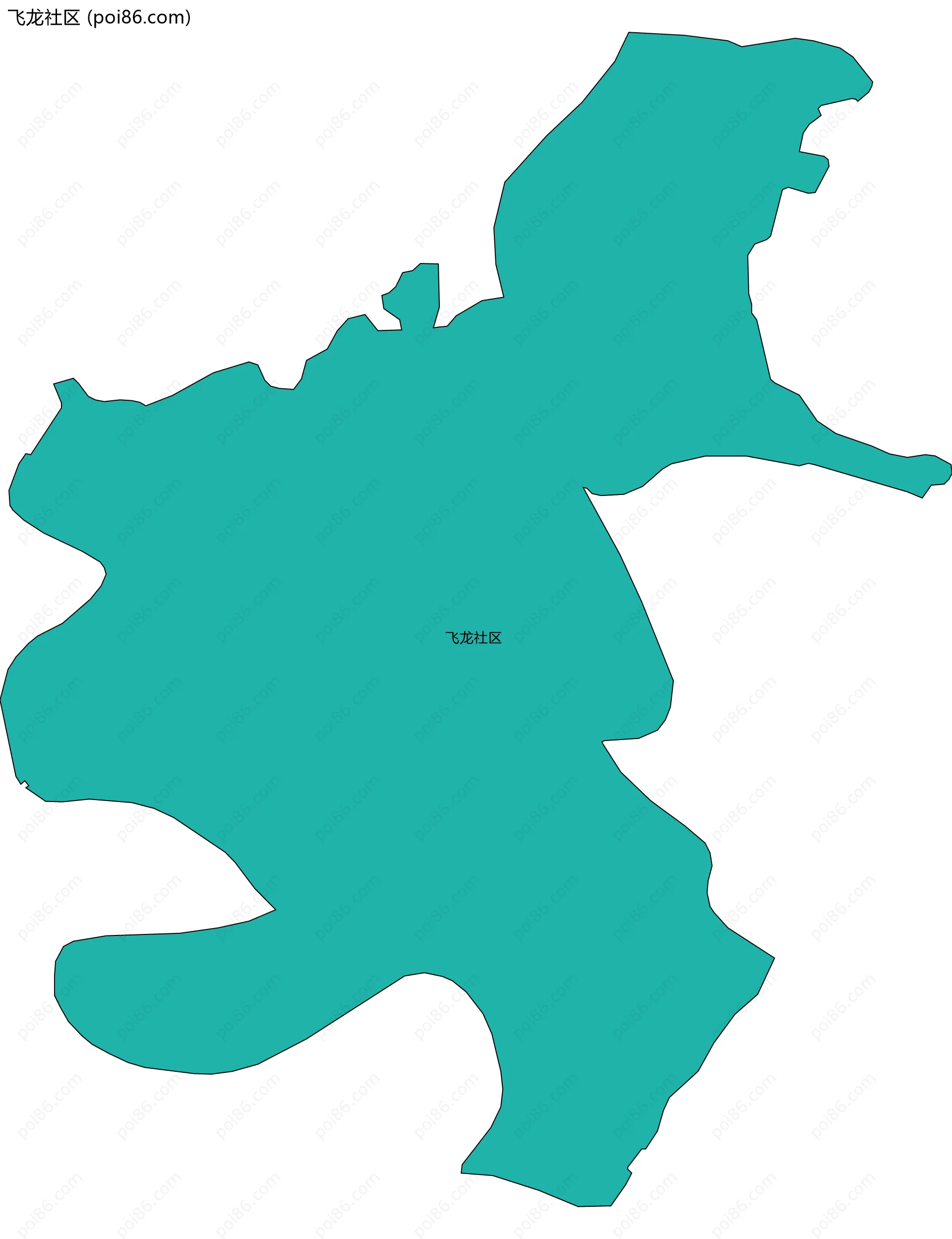 飞龙社区边界地图
