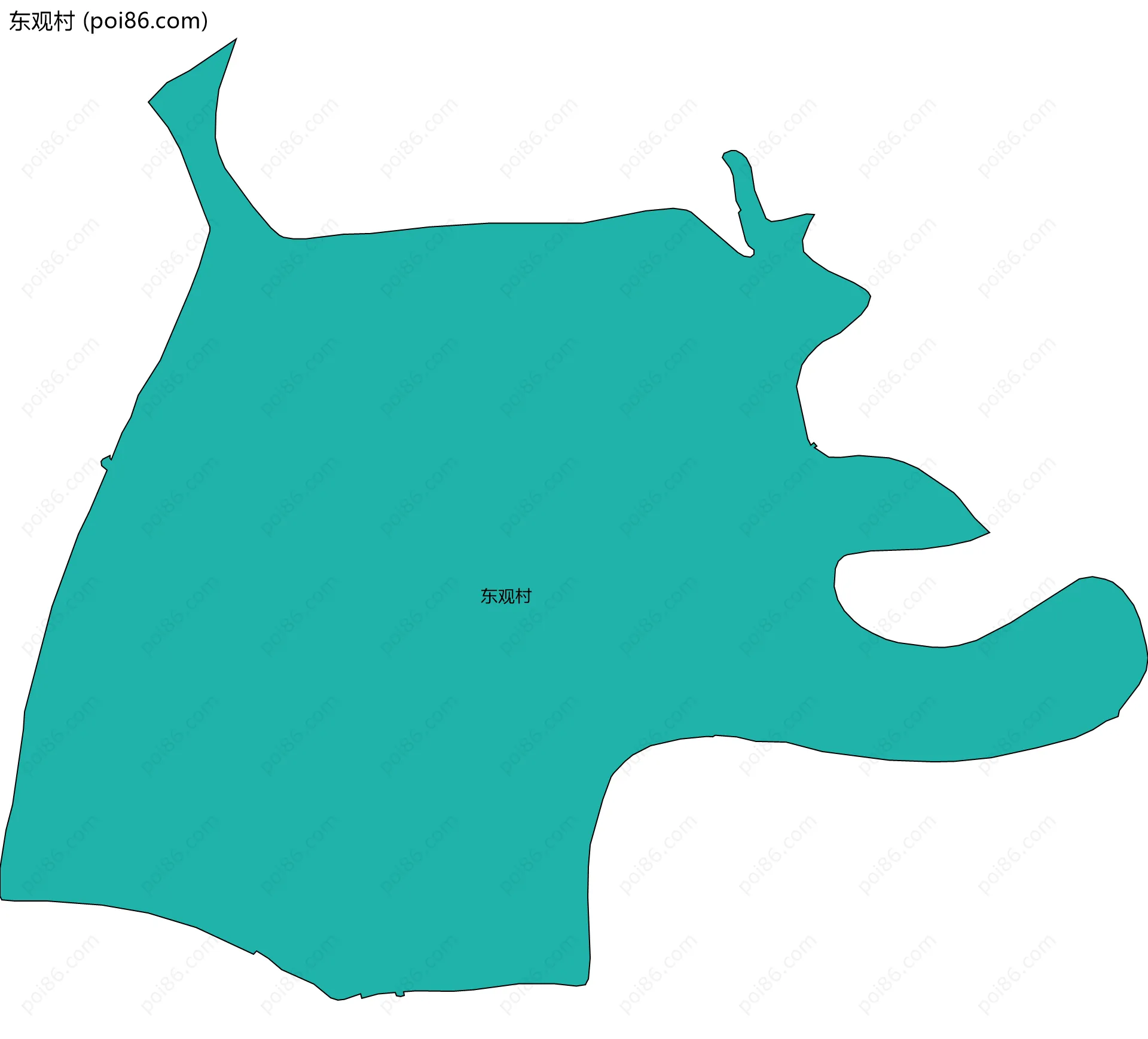 东观村边界地图