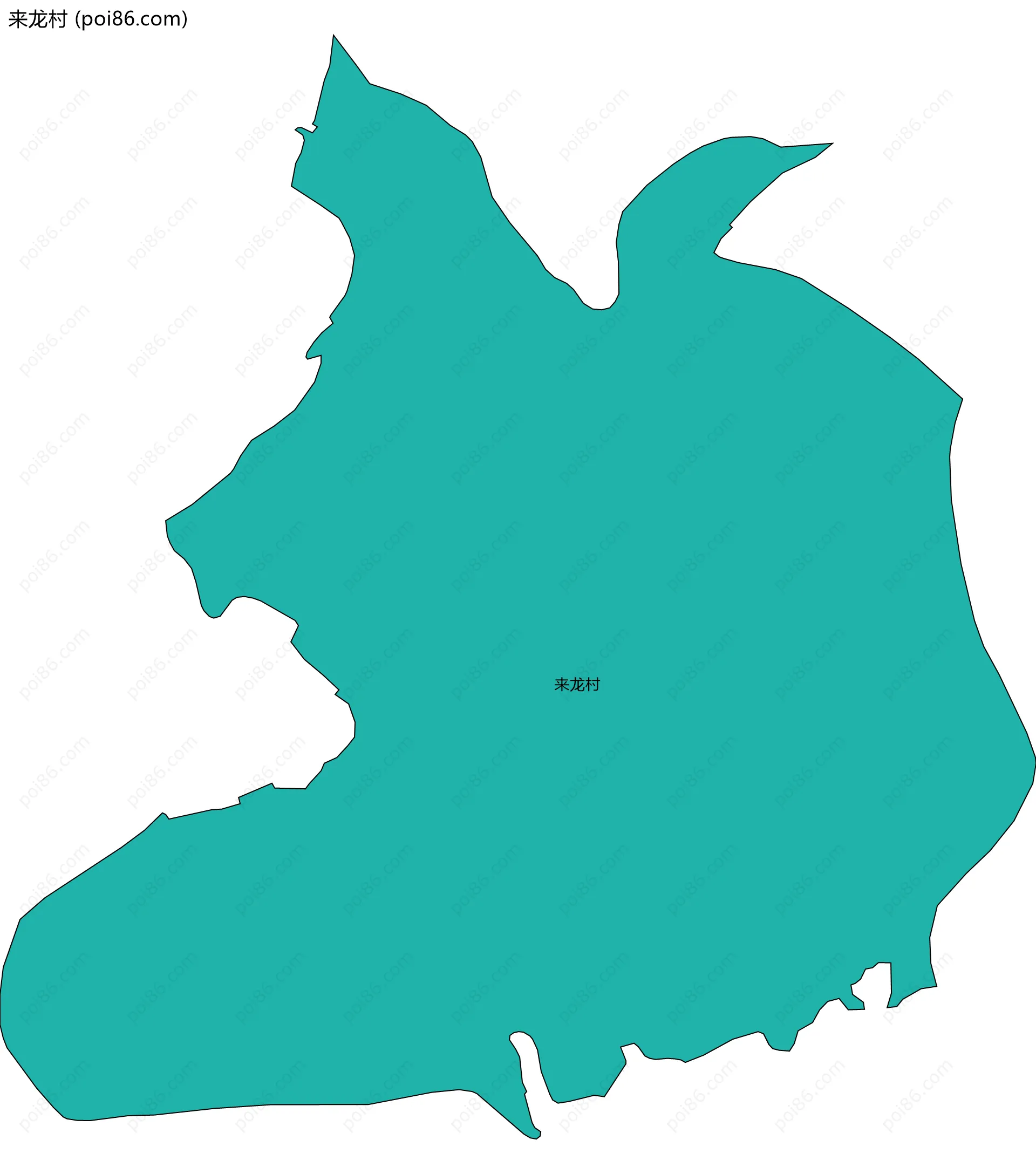 来龙村边界地图