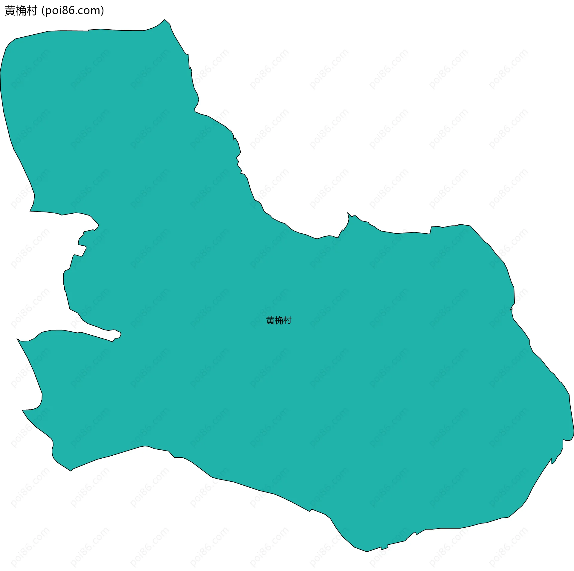 黄桷村边界地图