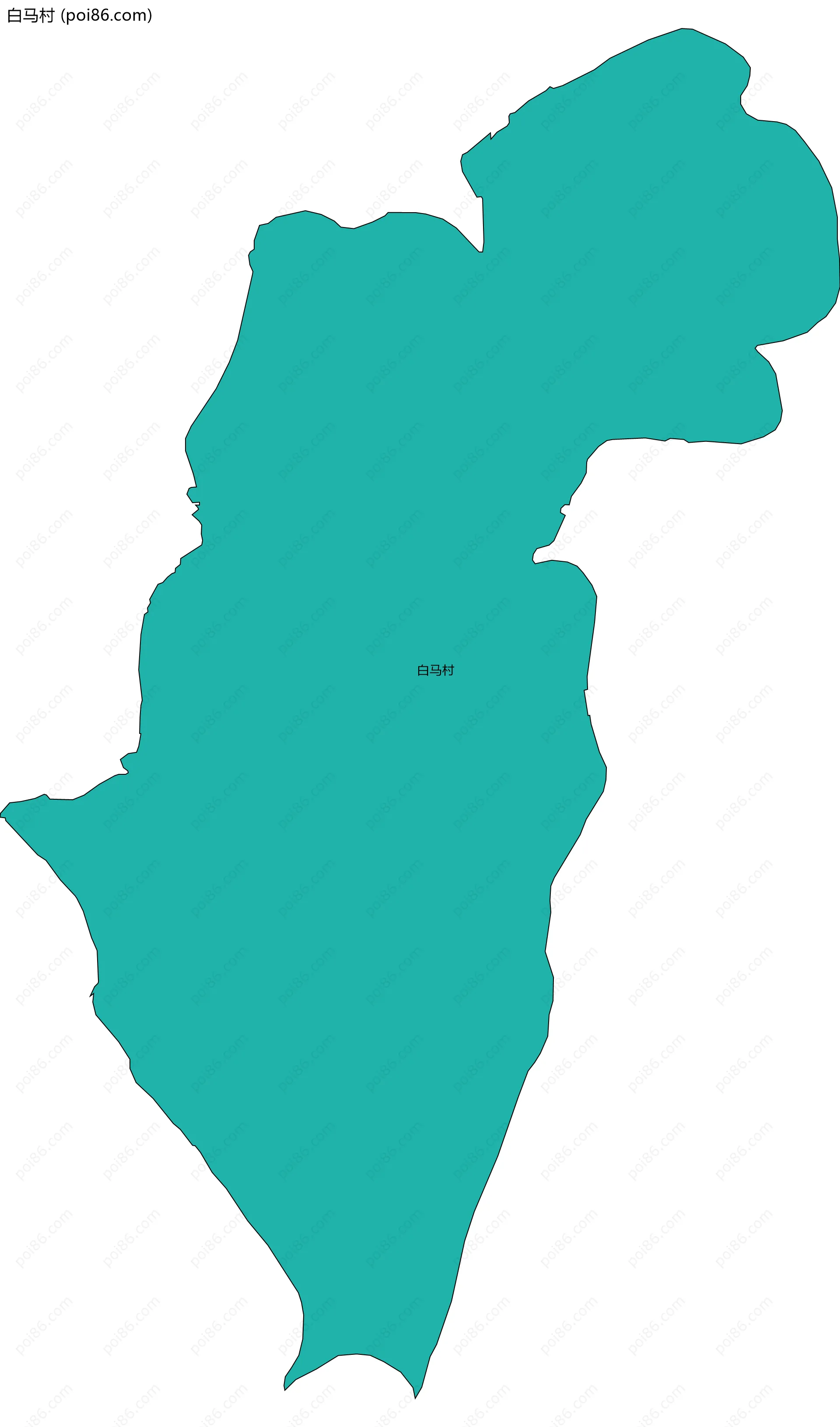 白马村边界地图