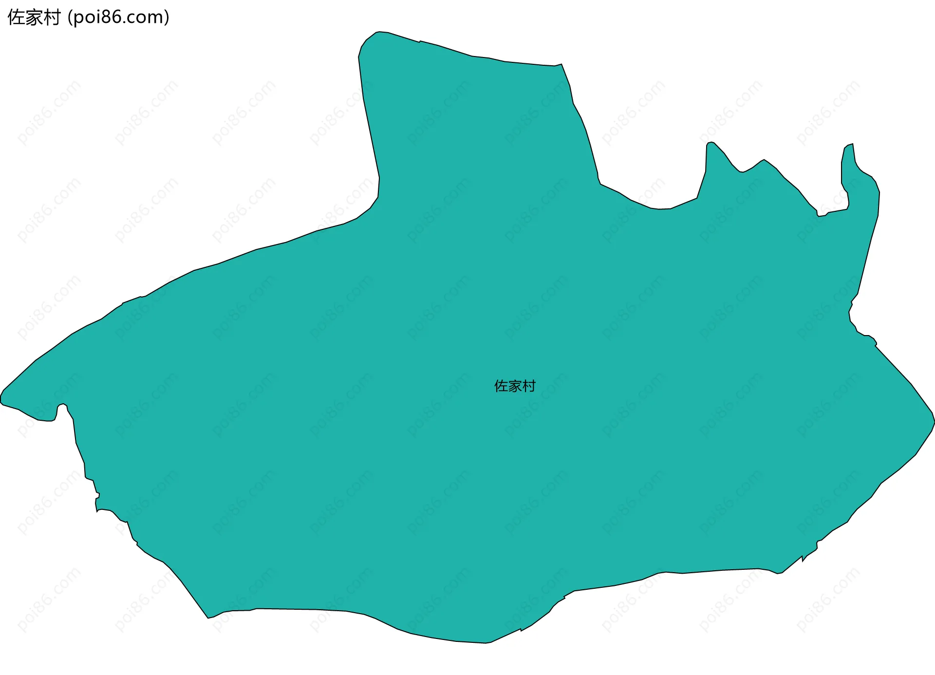 佐家村边界地图