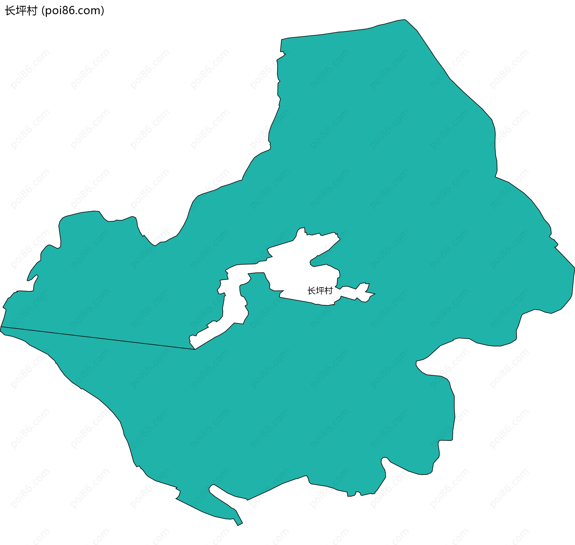 长坪村边界地图