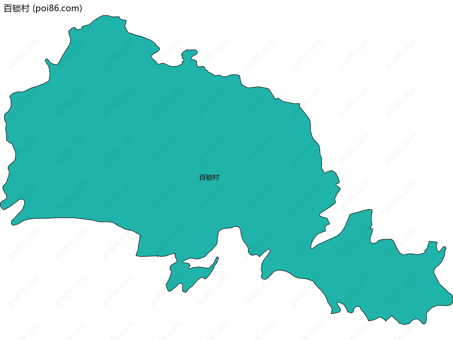百锁村边界地图