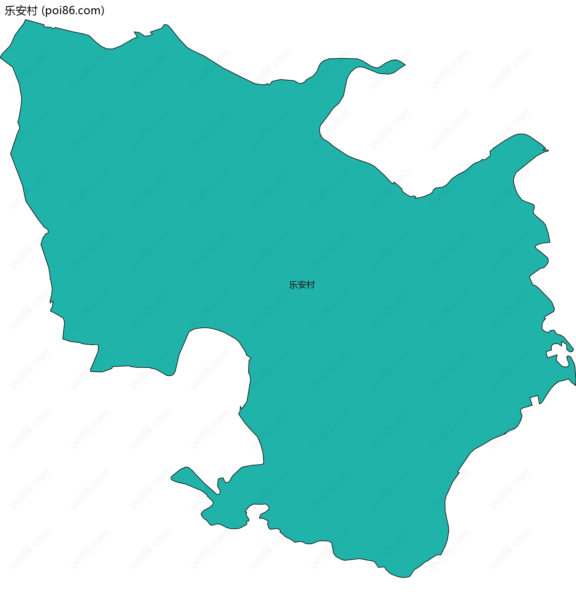 乐安村边界地图