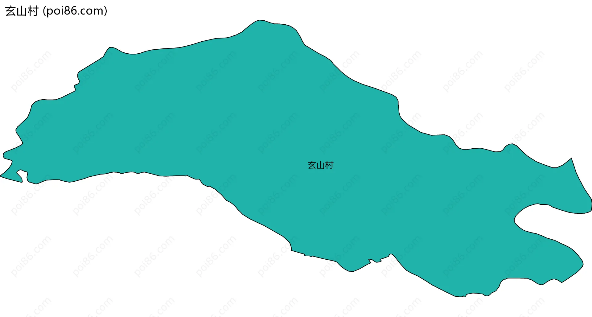 玄山村边界地图