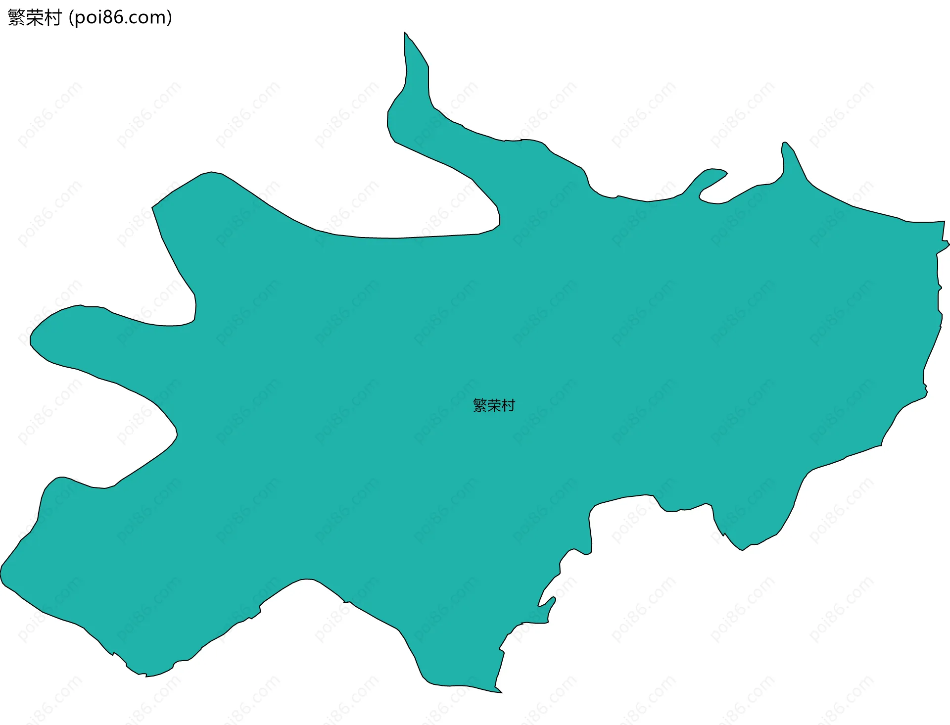 繁荣村边界地图