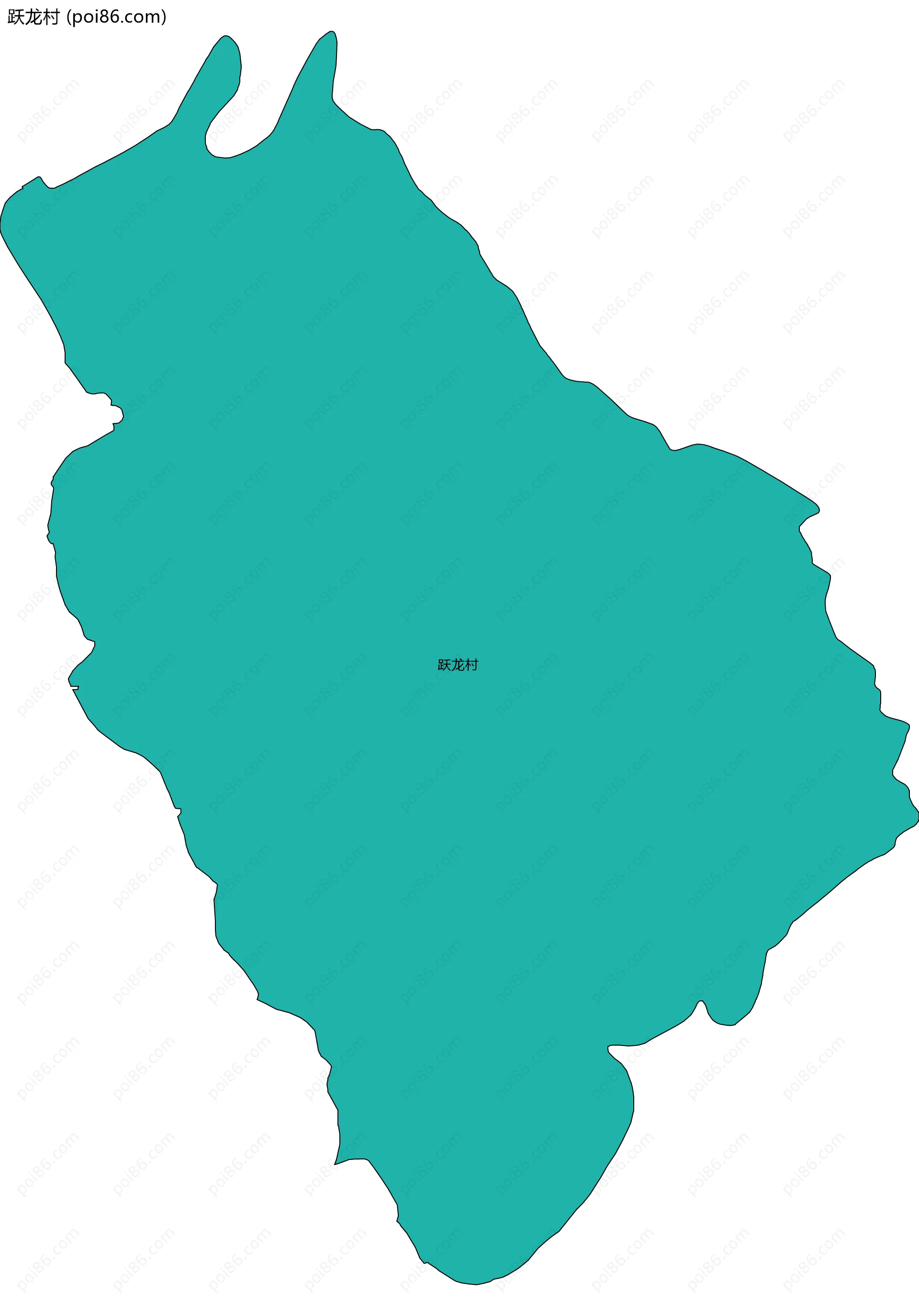 跃龙村边界地图