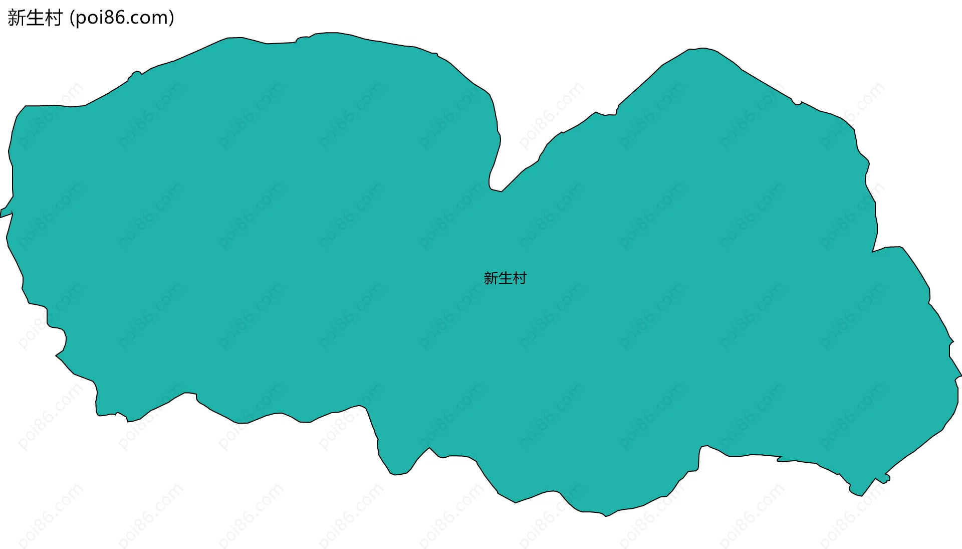 新生村边界地图