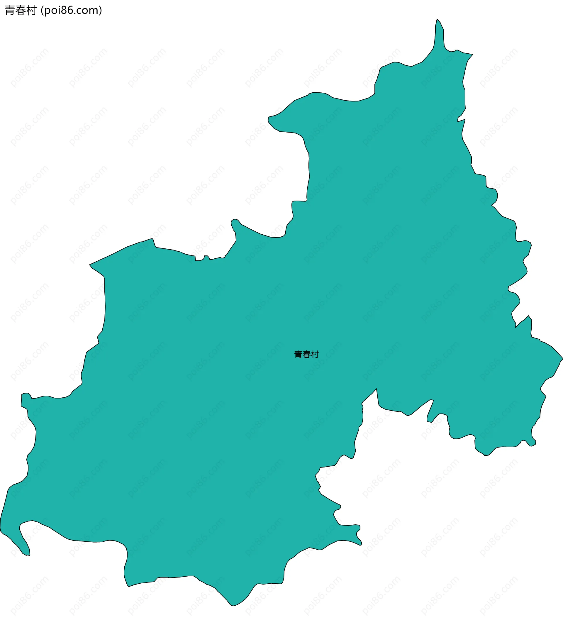 青春村边界地图