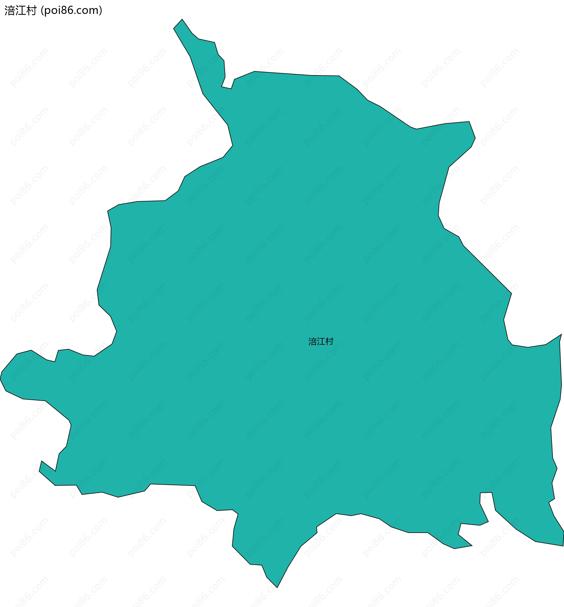 涪江村边界地图