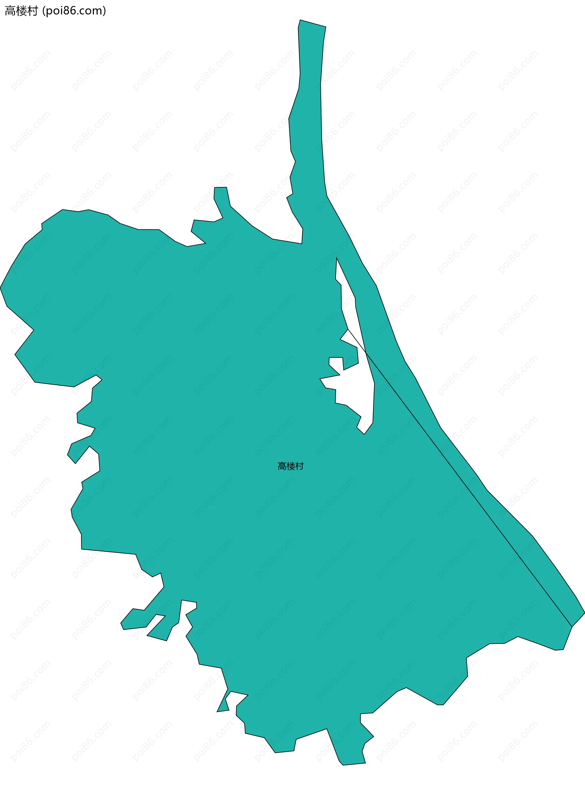 高楼村边界地图